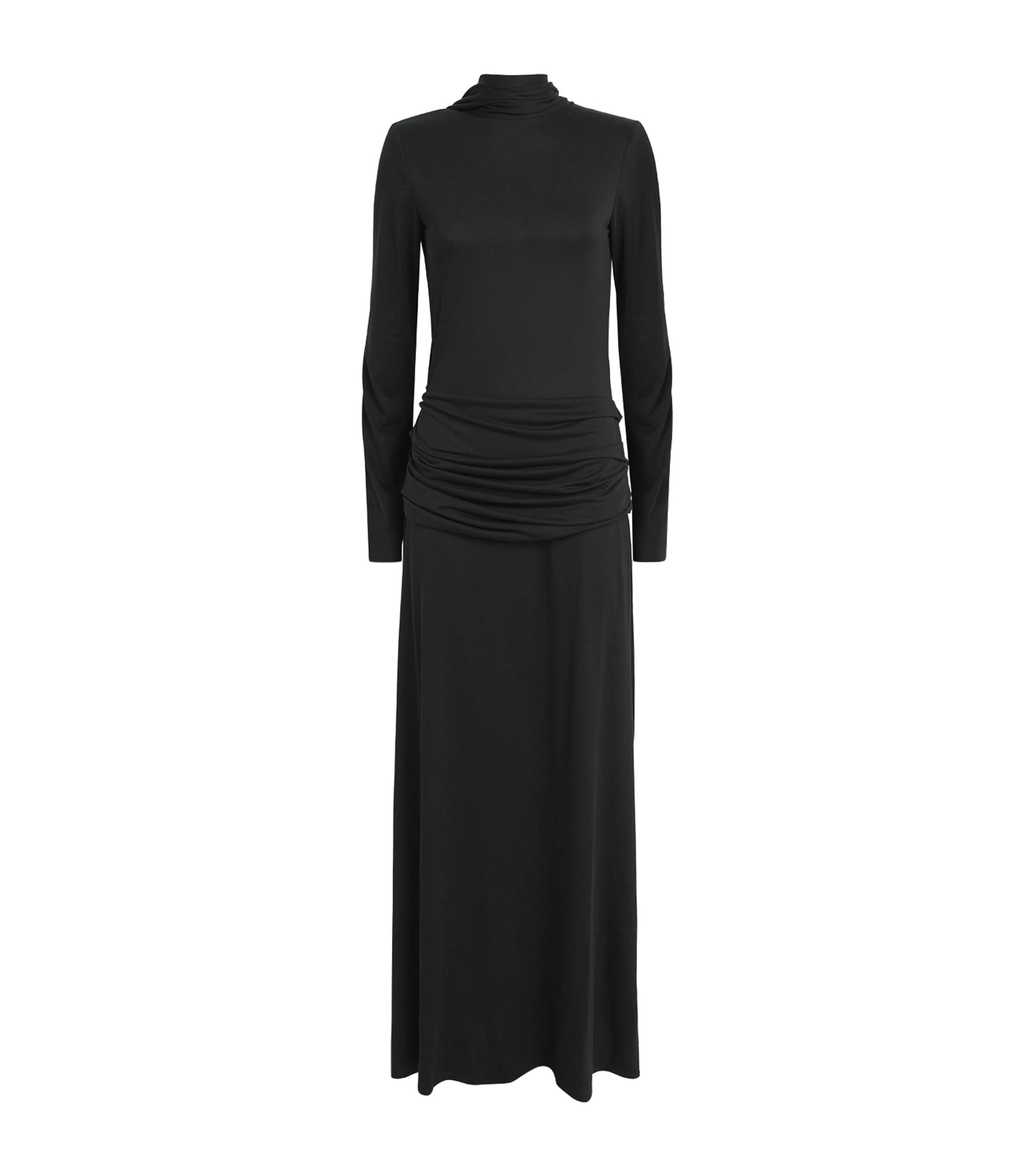 Voranida Womens High-Neck Mols Maxi Dress Black Image 1