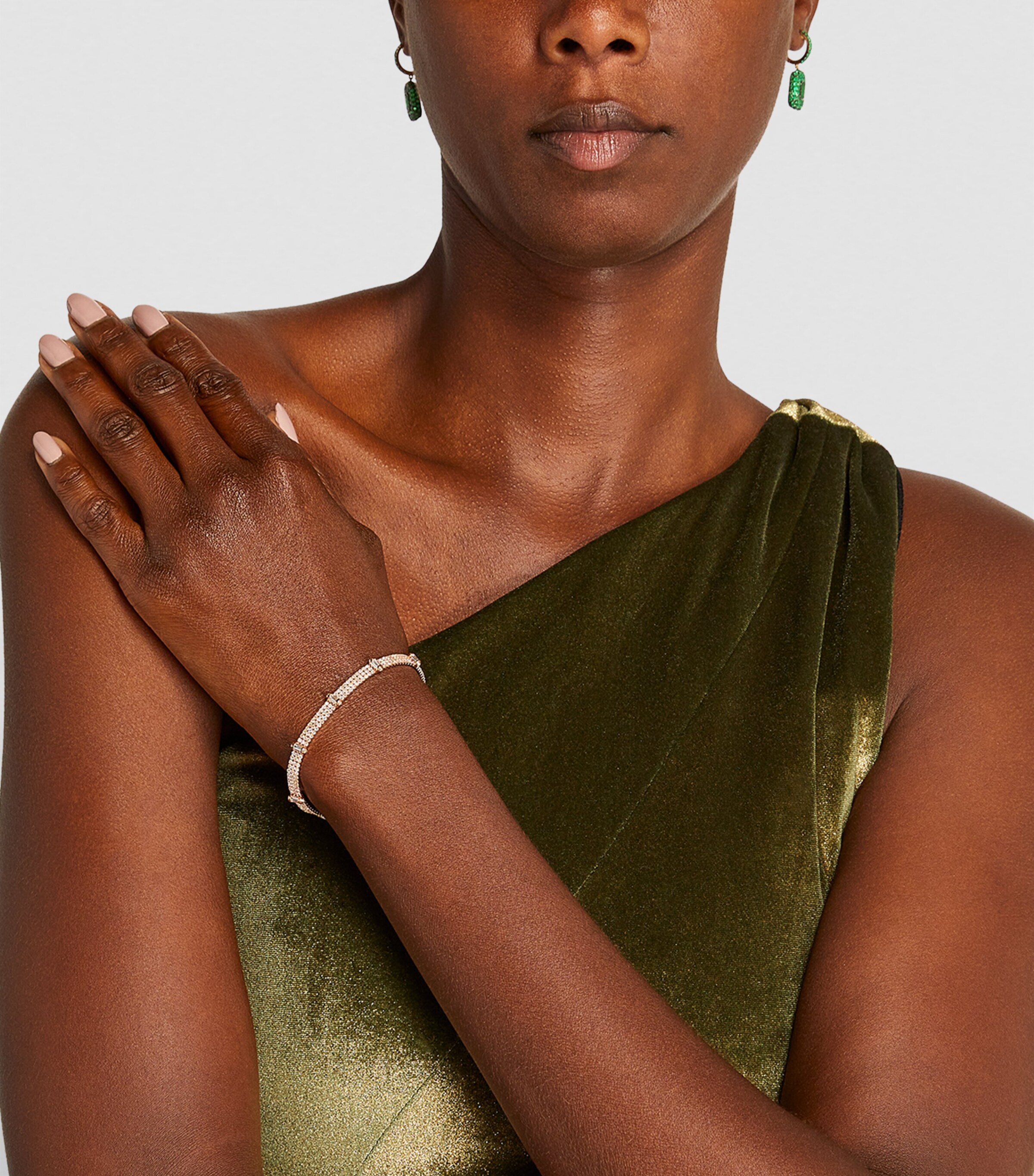 SHAY Yellow Gold and Emerald New Modern Drop Earrings Yellow Gold Image 4