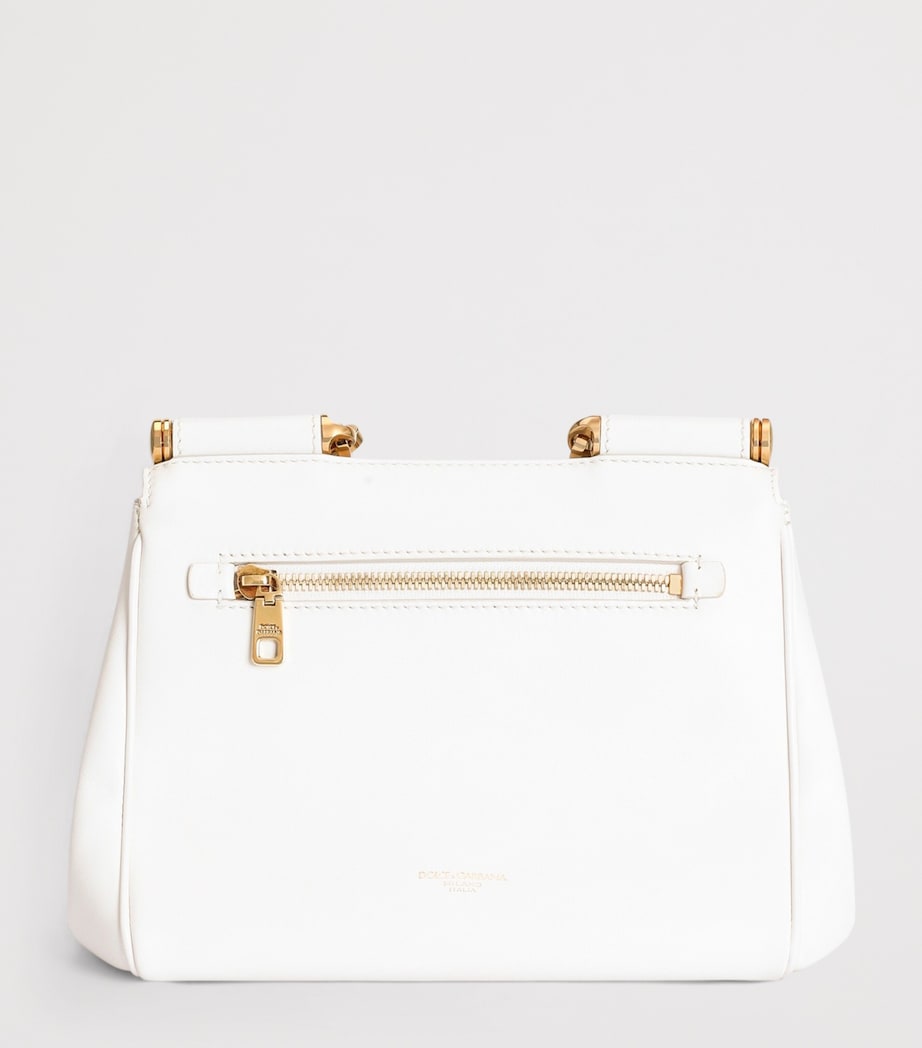 Dolce&Gabbana Leather My Sicily Top-Handle Bag Natural White Image 4