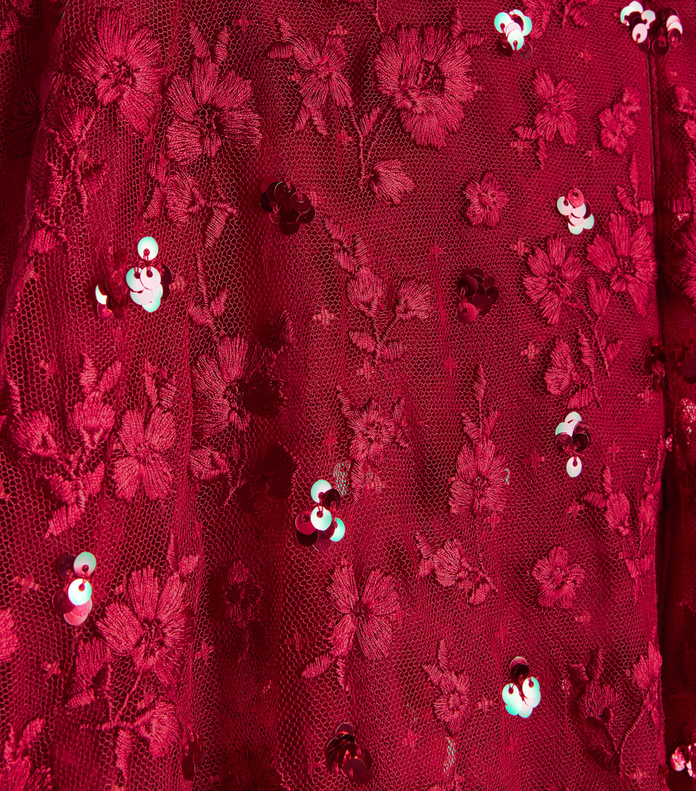 Embellished Dahlia Cape Dress (4-12 Years) RED Image 3