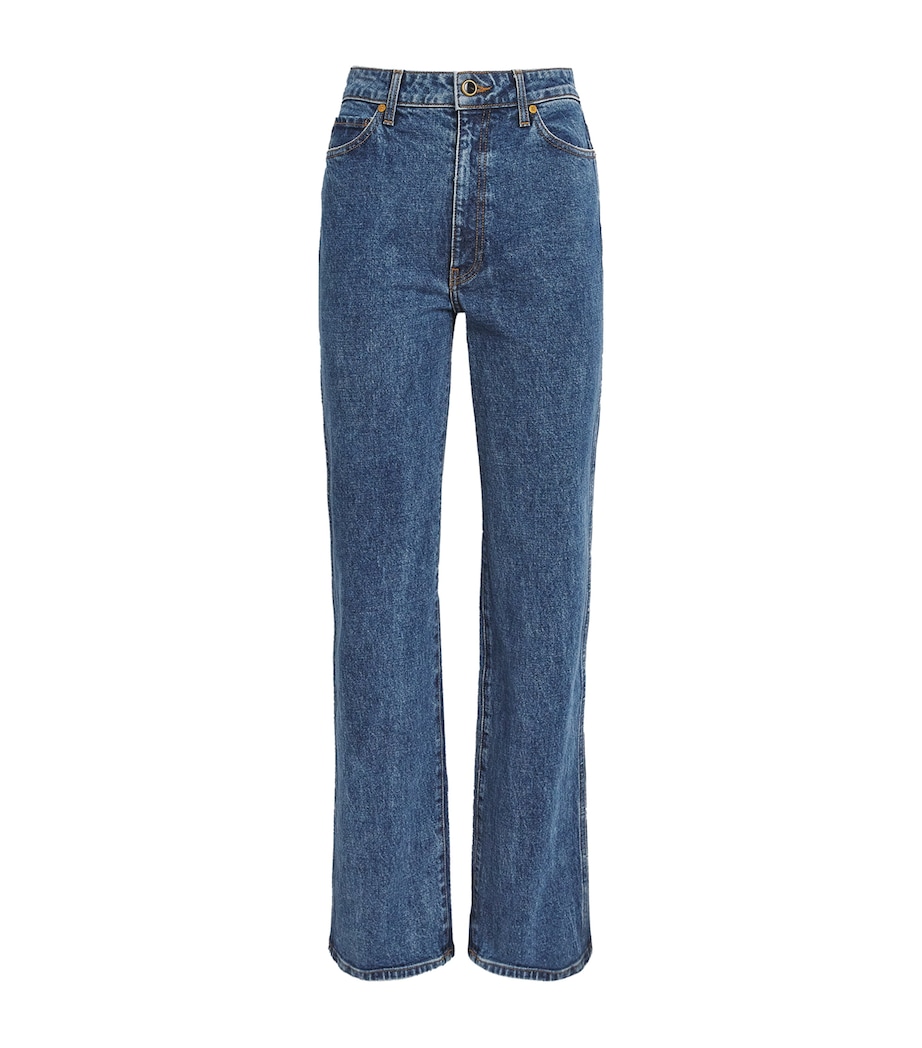 Khaite Womens Stretch-Denim Danielle High-Rise Jeans Boone Image 1