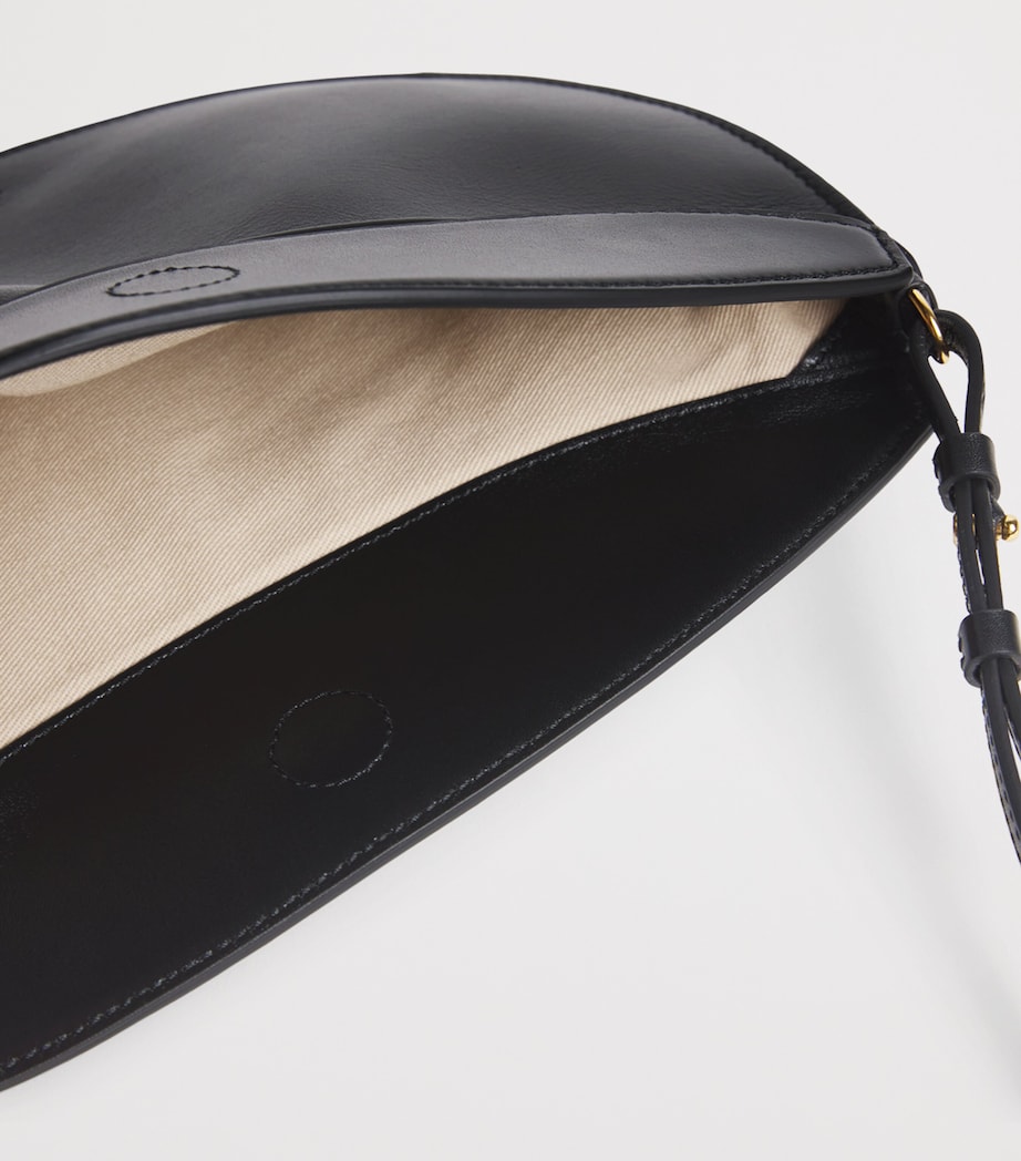 Small Leather Ovalo Shoulder Bag 990 BLACK Image 4