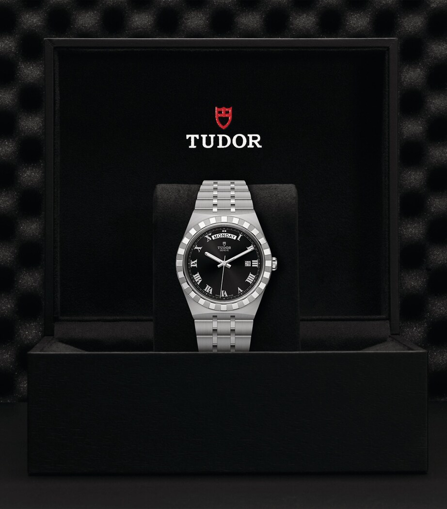 TUDOR Royal Day + Date Stainless Steel Watch 41mm Black Image 4
