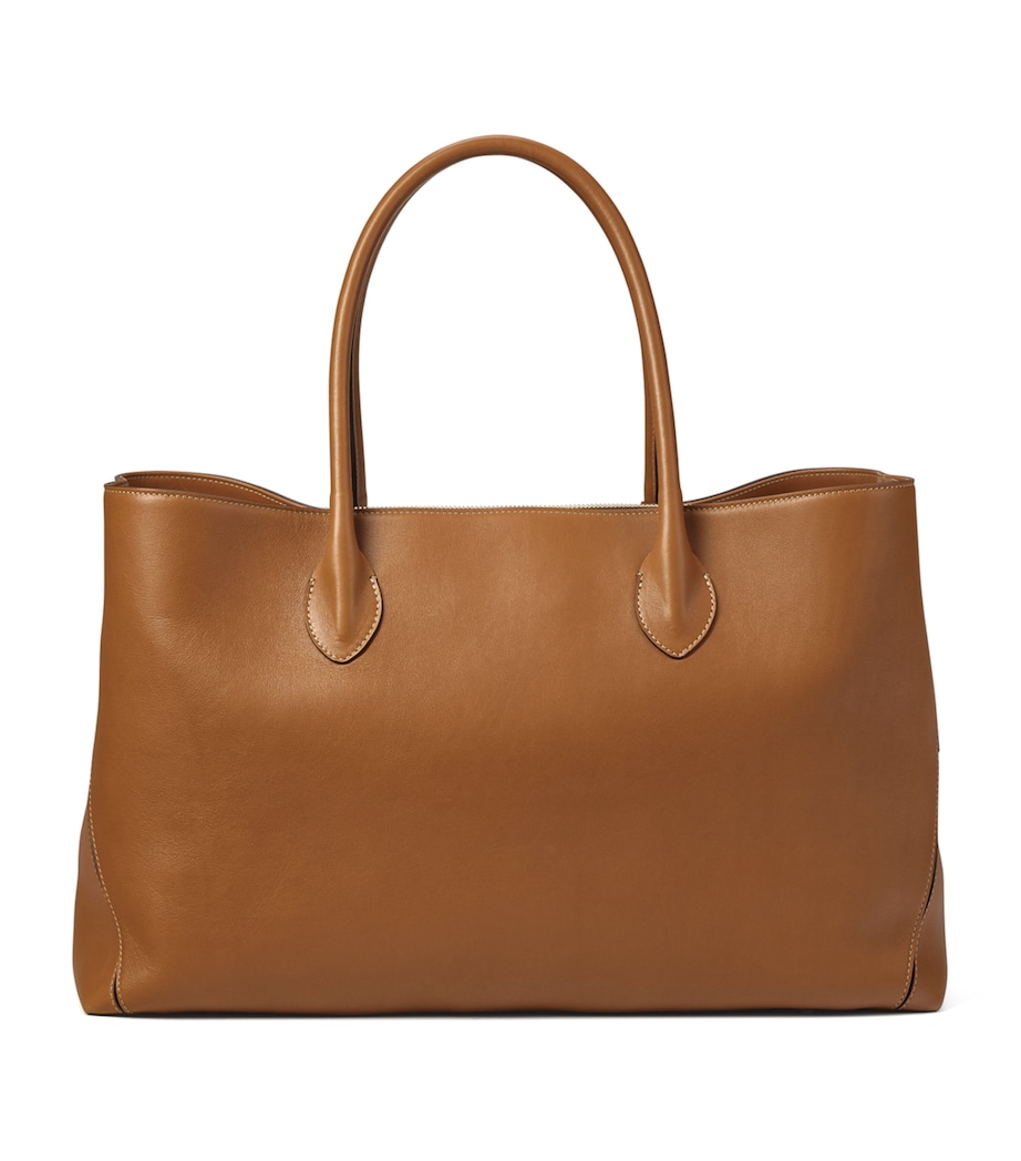 Leather London Tote Bag BROWN Image 2