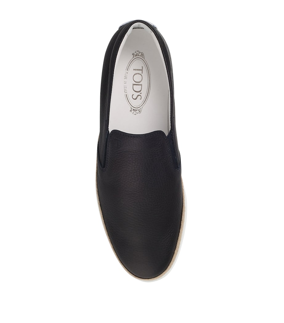 Tod's Raffia Skate Shoes Navy Image 2
