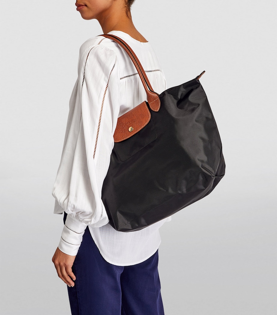 Large Le Pliage Original Tote Bag 001 BLACK Image 5
