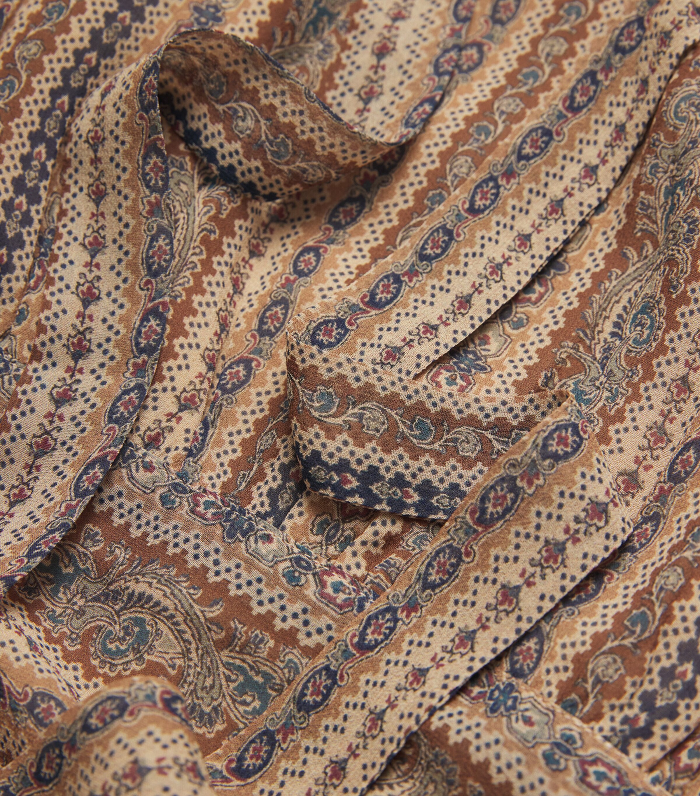 Silk Nantes Mini Dress BROWN MULTI Image 5