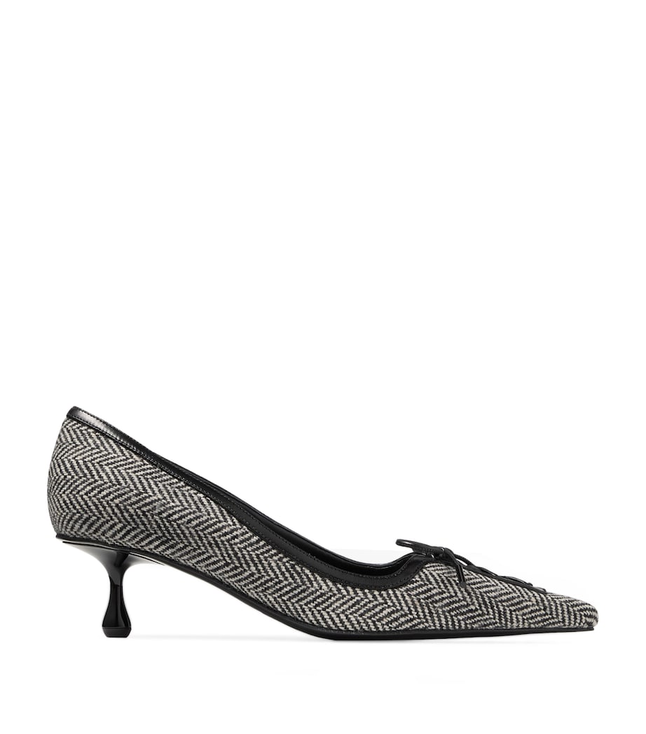 Jimmy Choo Scarlett 50 Herringbone Pumps Grey/black Mix/black Image 1