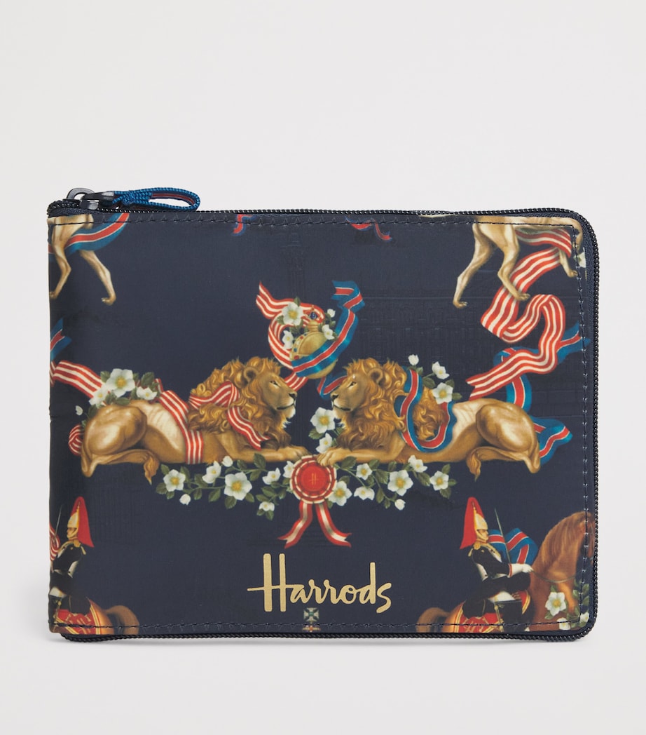 Harrods Great British Pocket Shopper Bag Navy Image 3