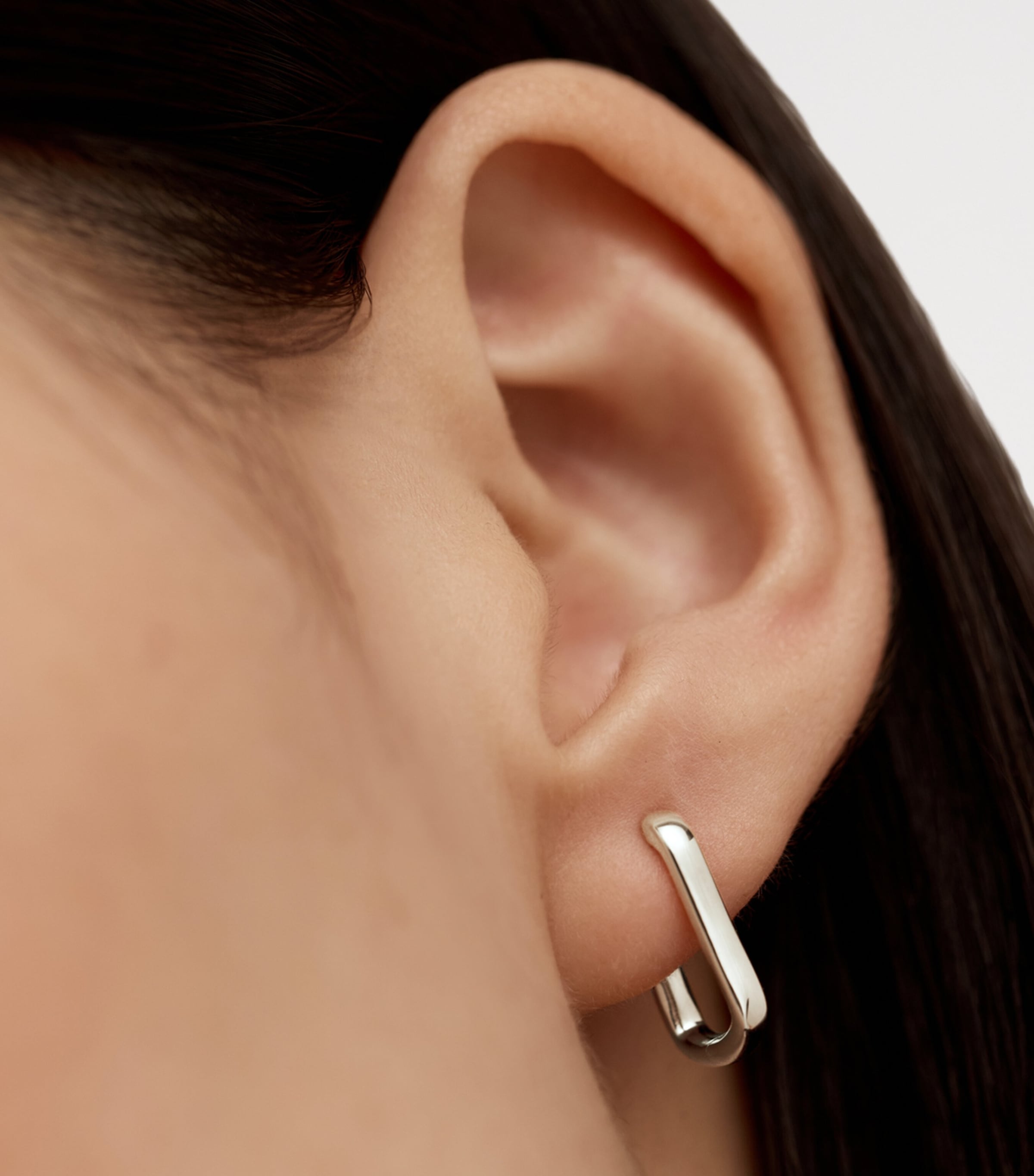 Monica Vinader Sterling Silver Mini Alta Huggie Earrings Sterling Silver Image 2