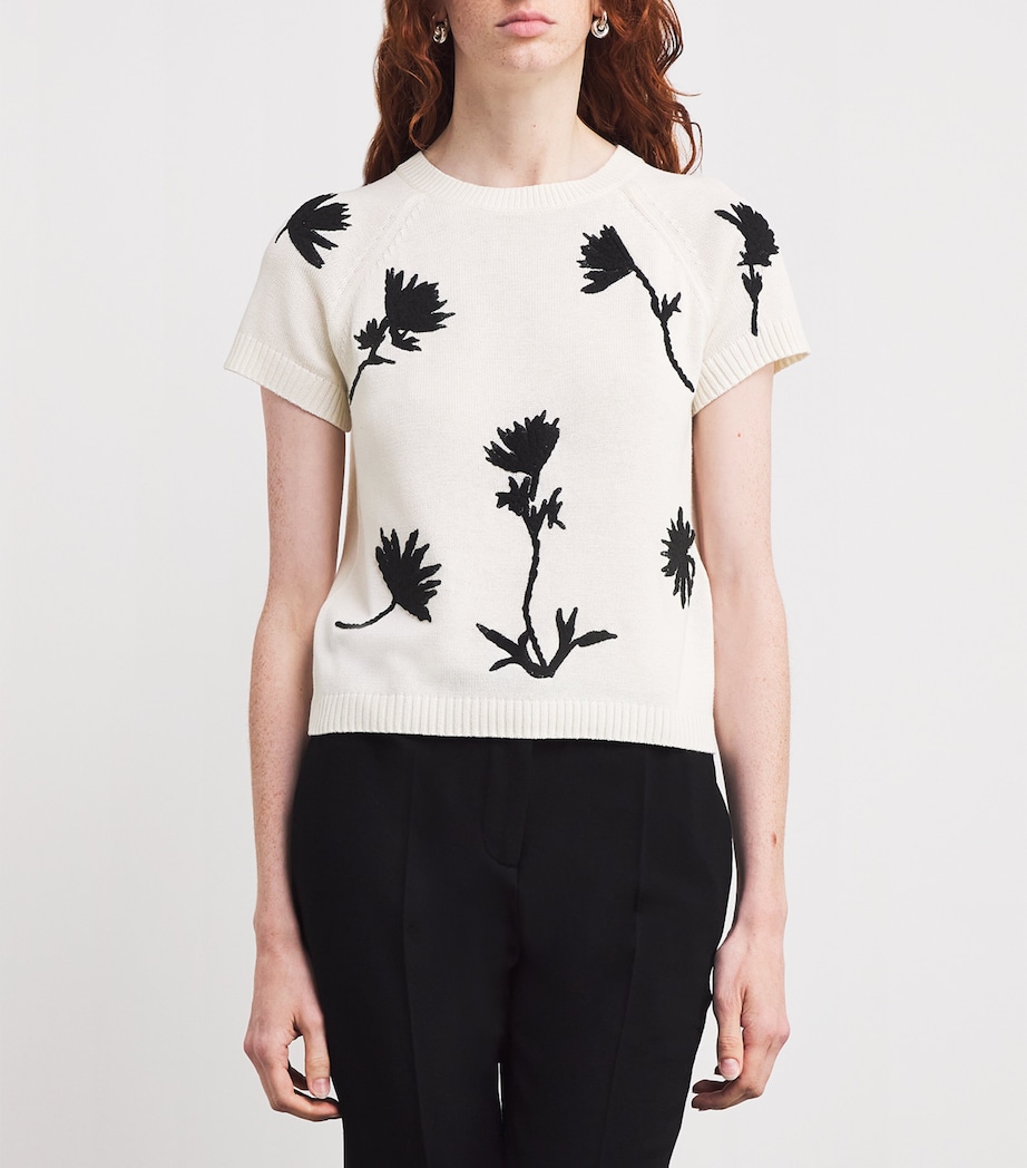 Embroidered Jacquard Sweater MILK Image 3