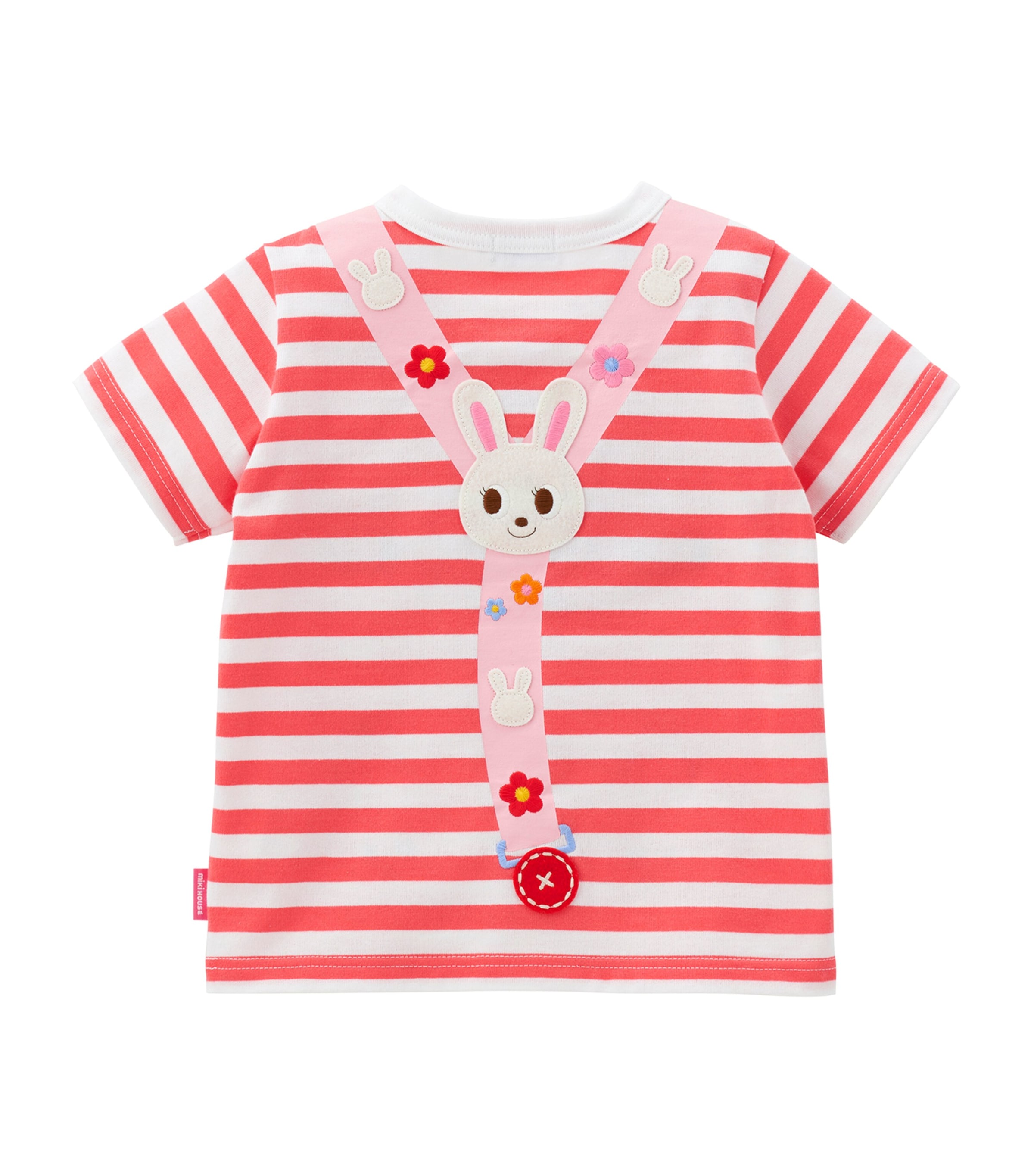Miki House Cotton Striped Logo T-Shirt (2-7 Years) Image 2