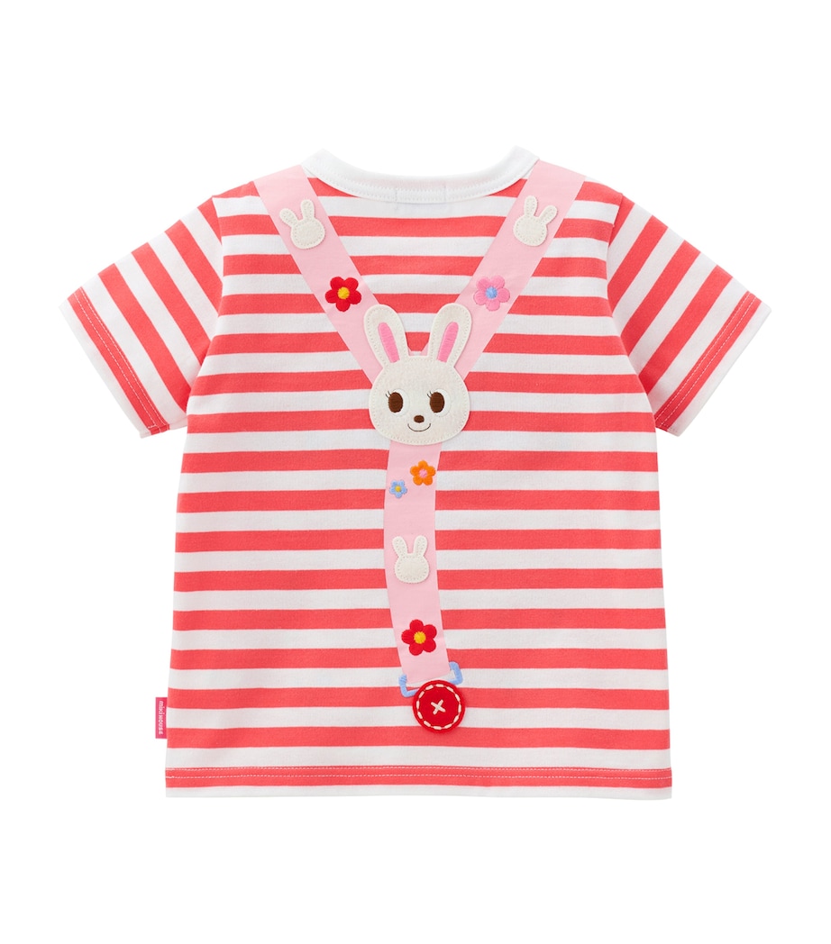 Miki House Cotton Striped Logo T-Shirt (2-7 Years) Image 2