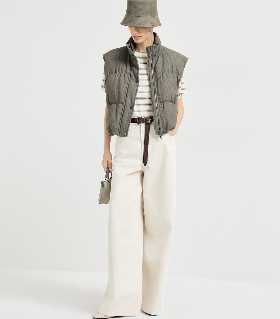 Virgin Wool-Cashmere Striped T-Shirt CIH19 Image 2