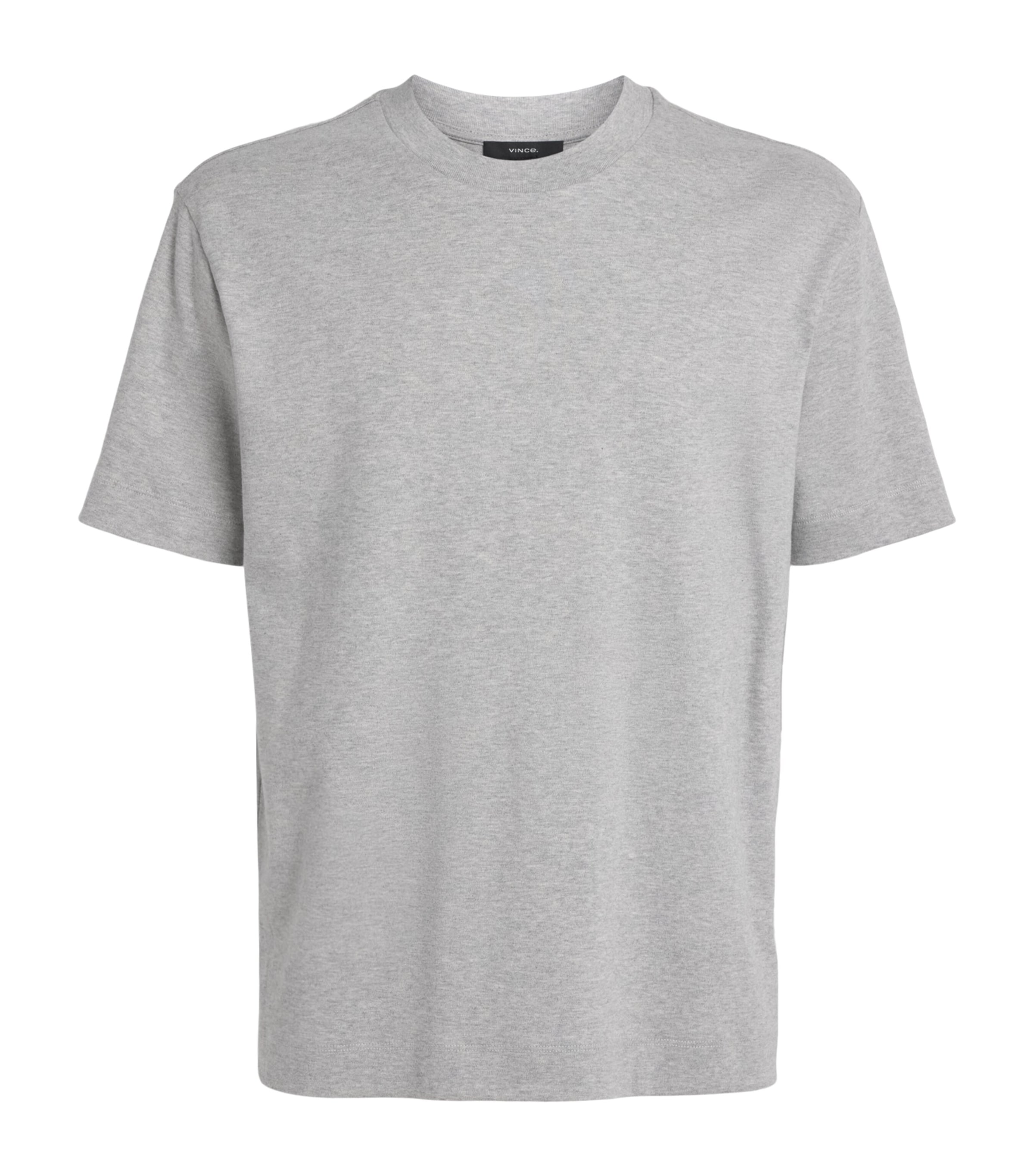 Vince Mens Cotton Peached Face Jersey T-Shirt H. Grey Image 1