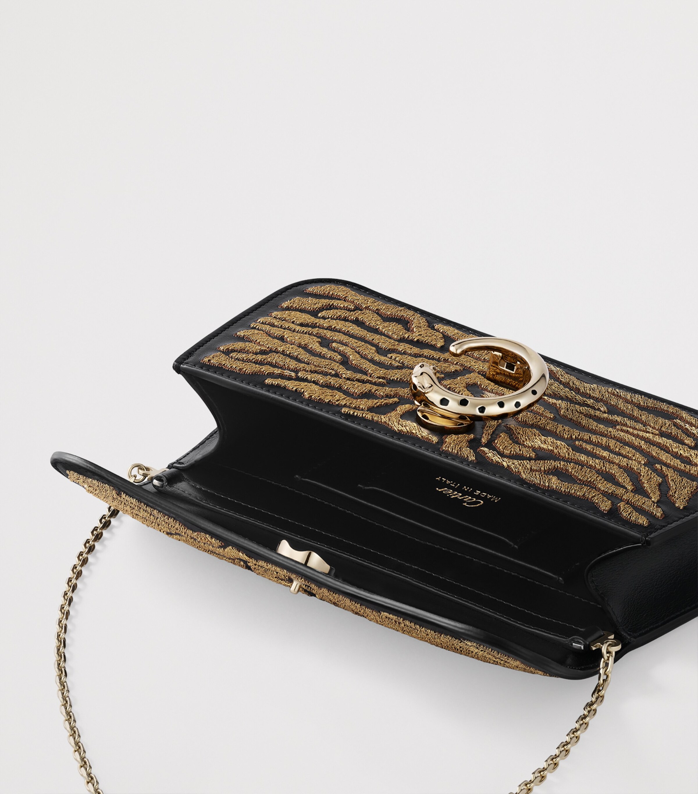 Cartier Mini Panthère C de Cartier Chain Bag Black Image 7