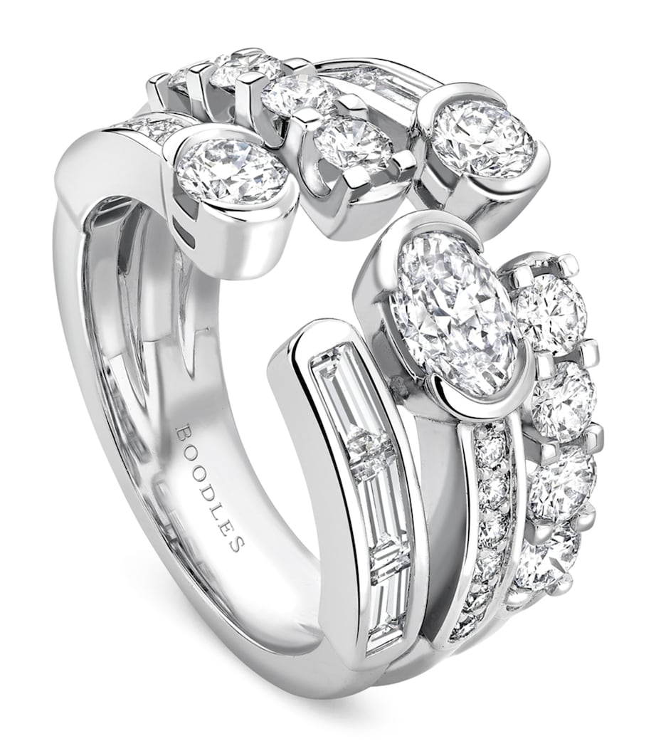 Boodles Platinum and Diamond Play of Light Ring Platinum Image 1