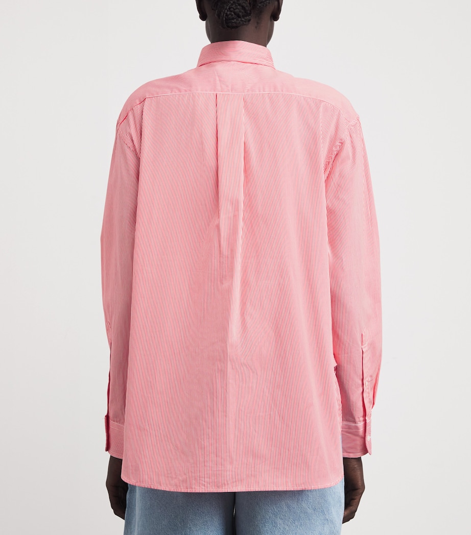 Stripe Polo Pony Shirt 2000A RED WHITE Image 4