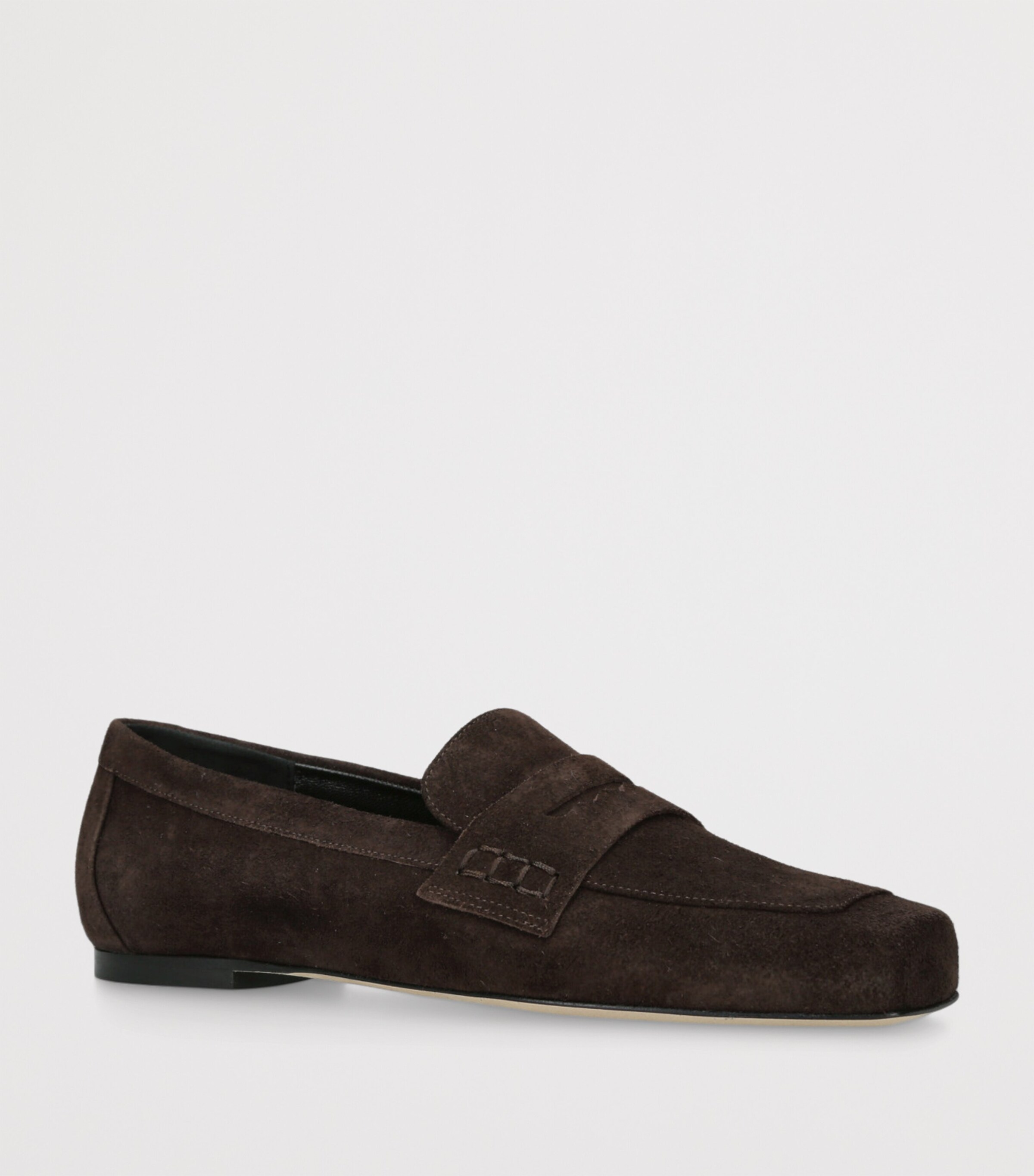 aeyde Womens Suede Lana Loafers Dark Brown Image 3