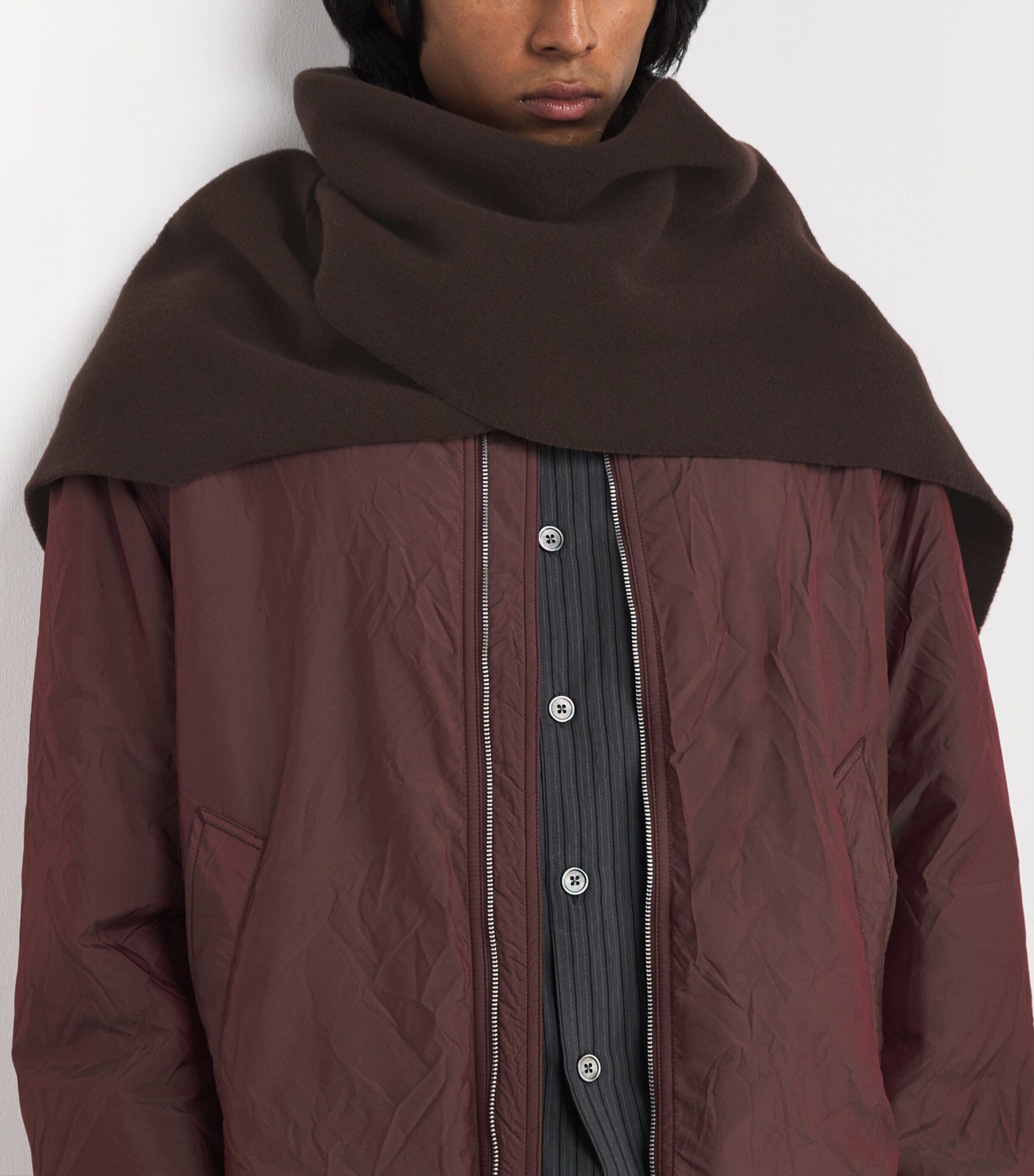 Wool Estate Scarf ESPRESSO DOUBLE WOOL Image 3