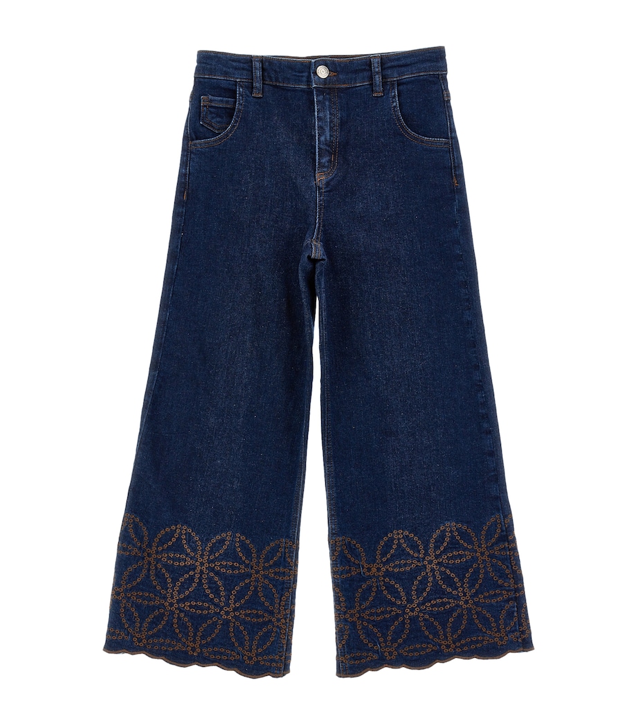 Embroidered-Detail Jeans (4-12 Years) BLU STONE DENIM Image 1