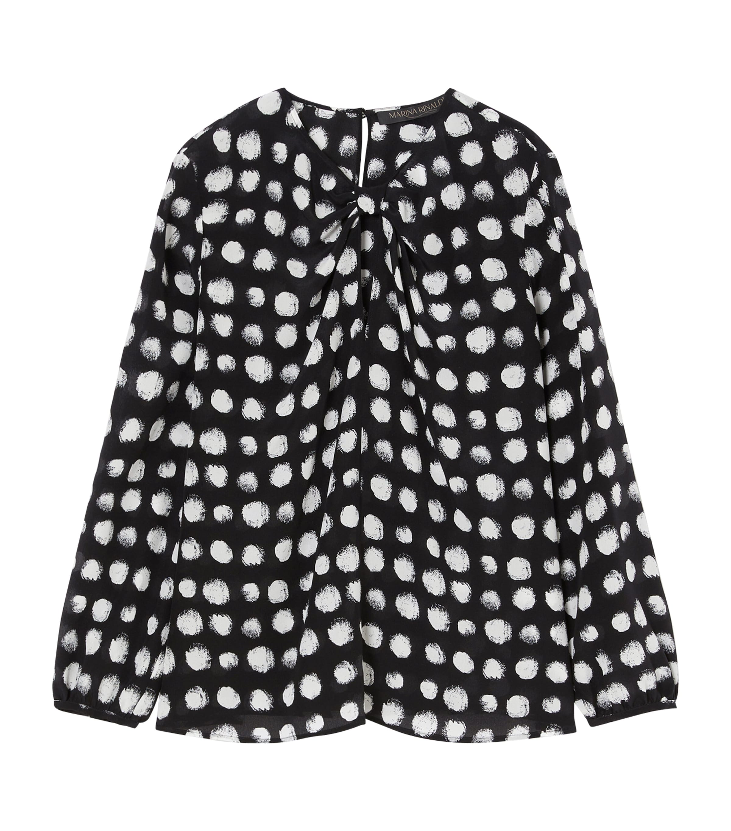 MARINA RINALDI SILK PLATA BLOUSE