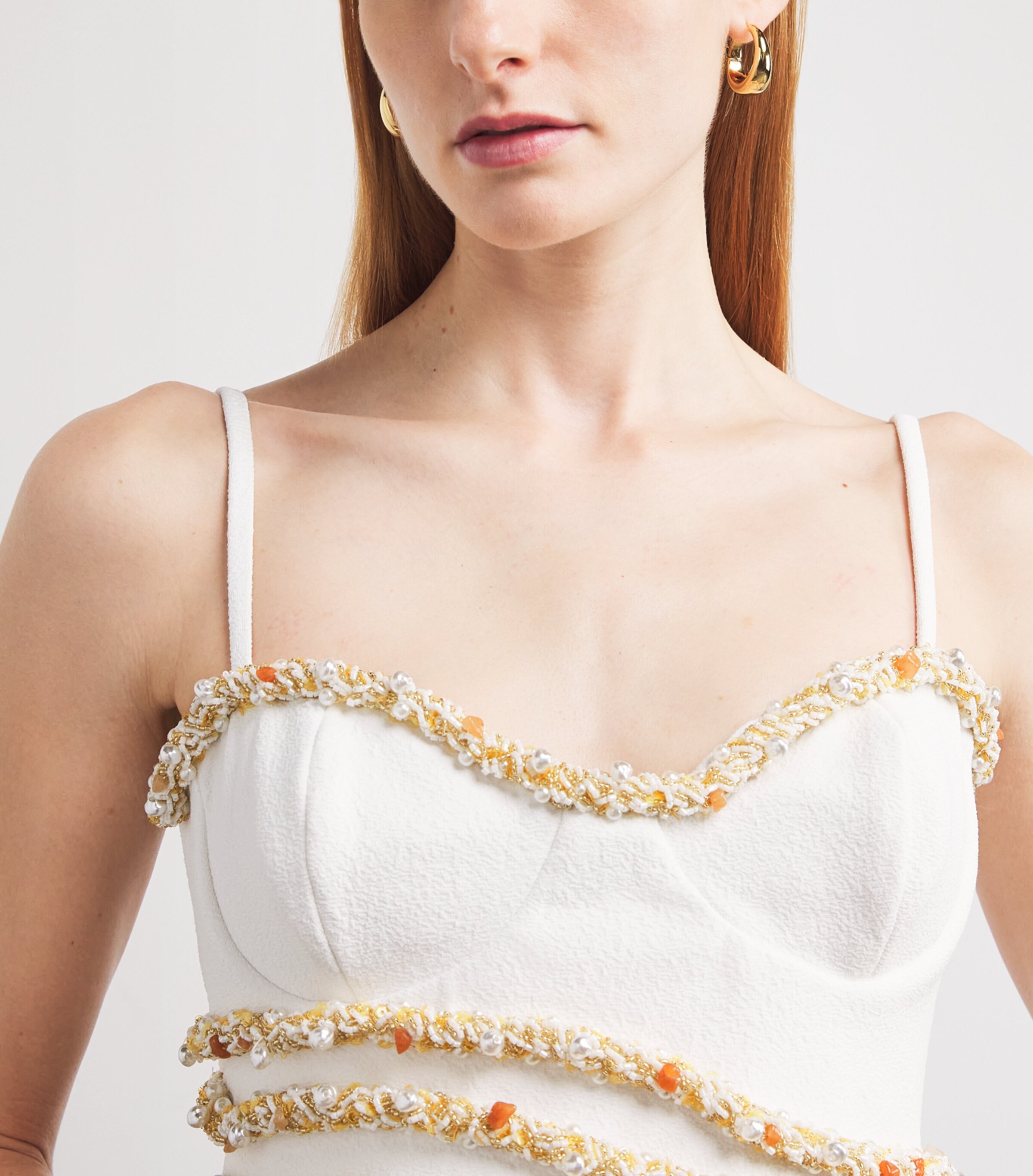 Embroidered Jade Crop Top OFF WHITE Image 6