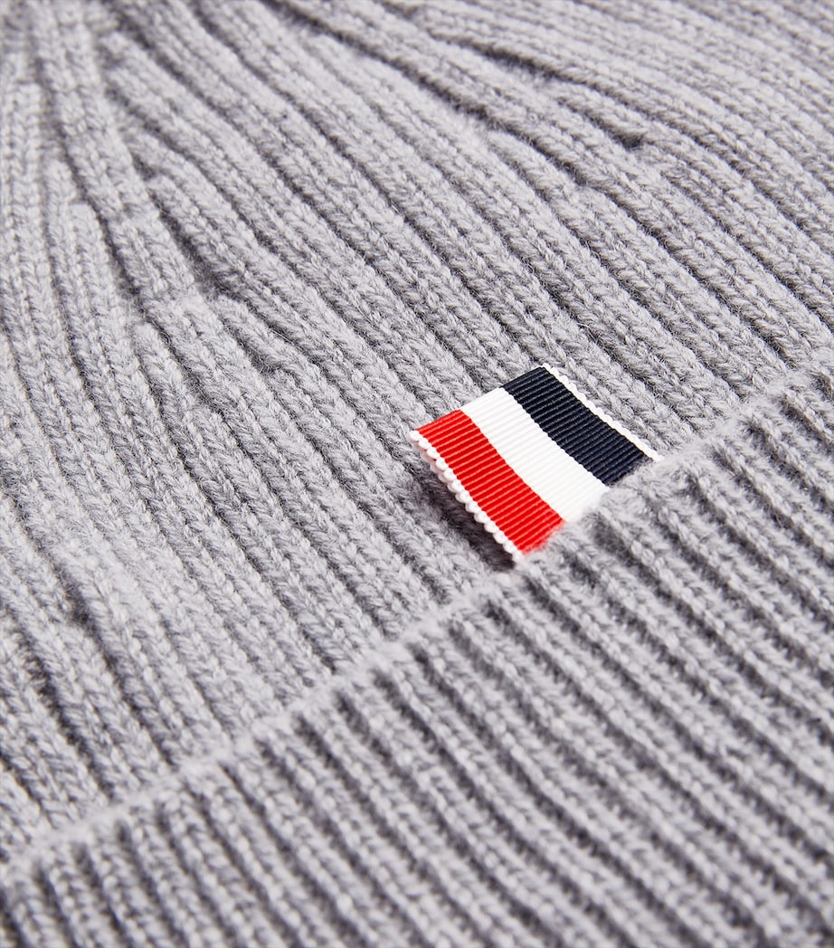 Cashmere 4-Bar Beanie LT GREY Image 3