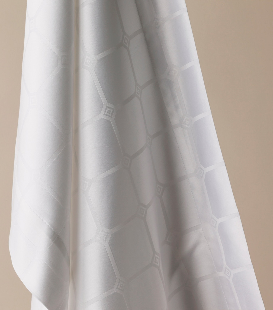 The Trellis King Jacquard Duvet Cover Set (230cm x 220cm) WHITE Image 4