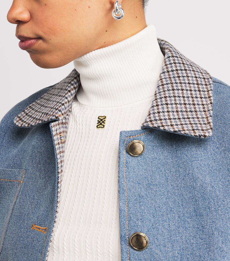 Cable-Knit Rollneck Sweater SNOW Image 6