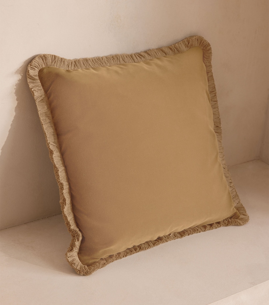Velvet Margeaux Cushion (50cm x 50cm) CAMEL Image 2