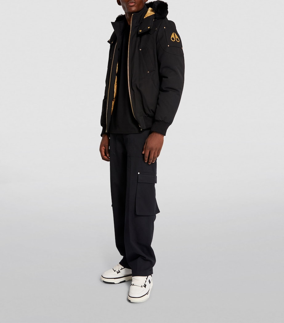 Fur-Trim Bomber Jacket 305 BLK W/BLK SH Image 2
