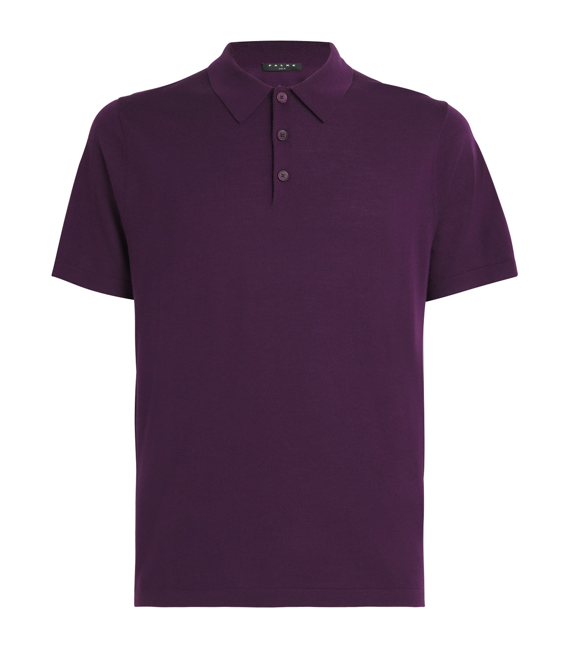 Virgin Wool Polo Shirt 8298-DARK VIOLET Image 1