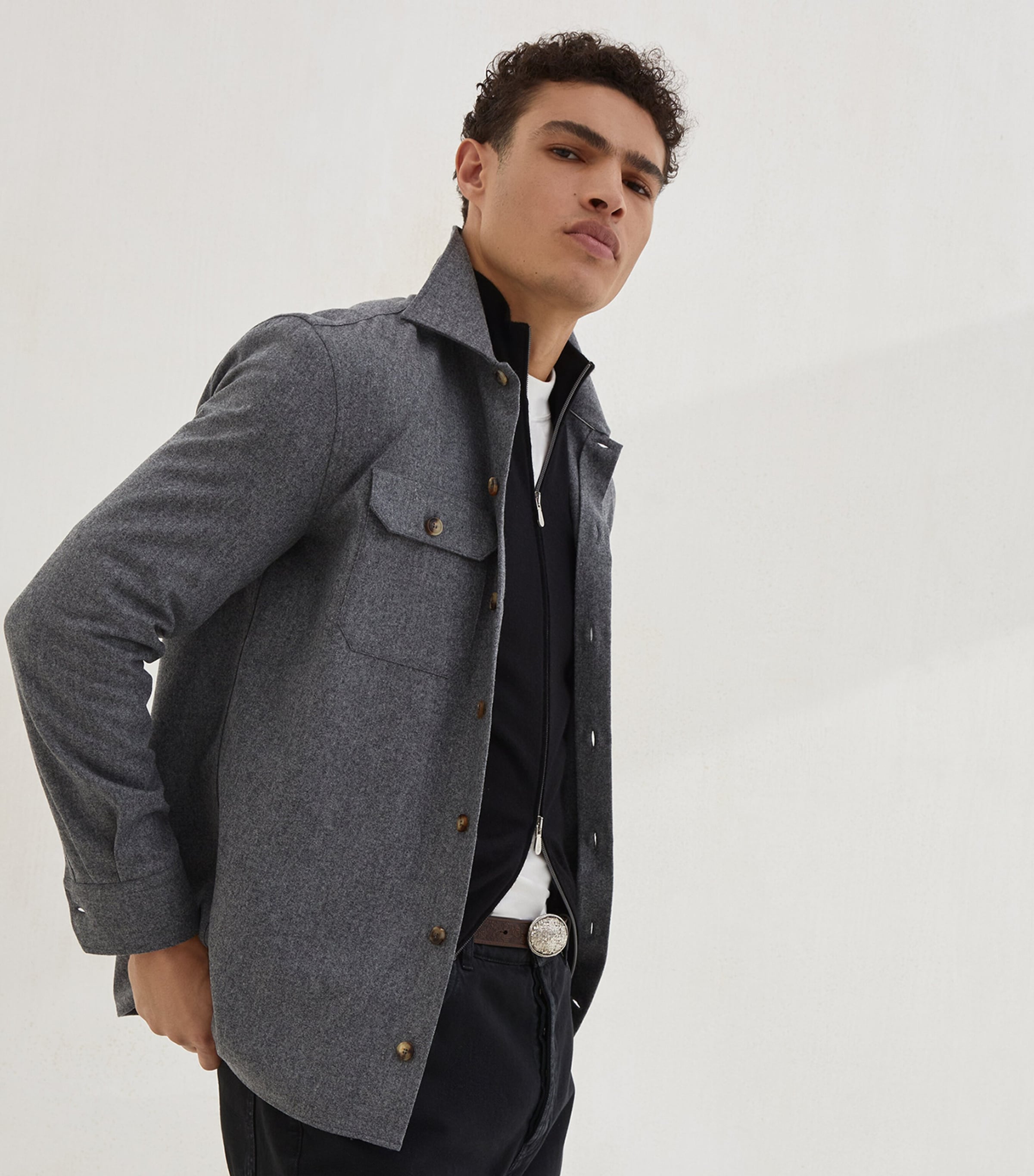 Virgin Wool Overshirt C003 Image 5