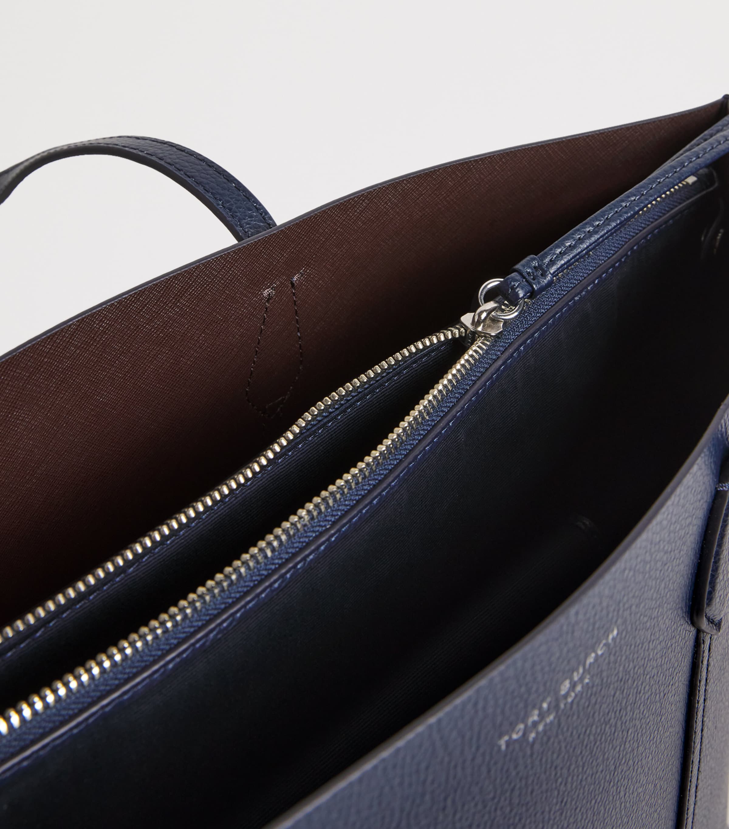 Leather Perry Tote Bag DARK SKY Image 4