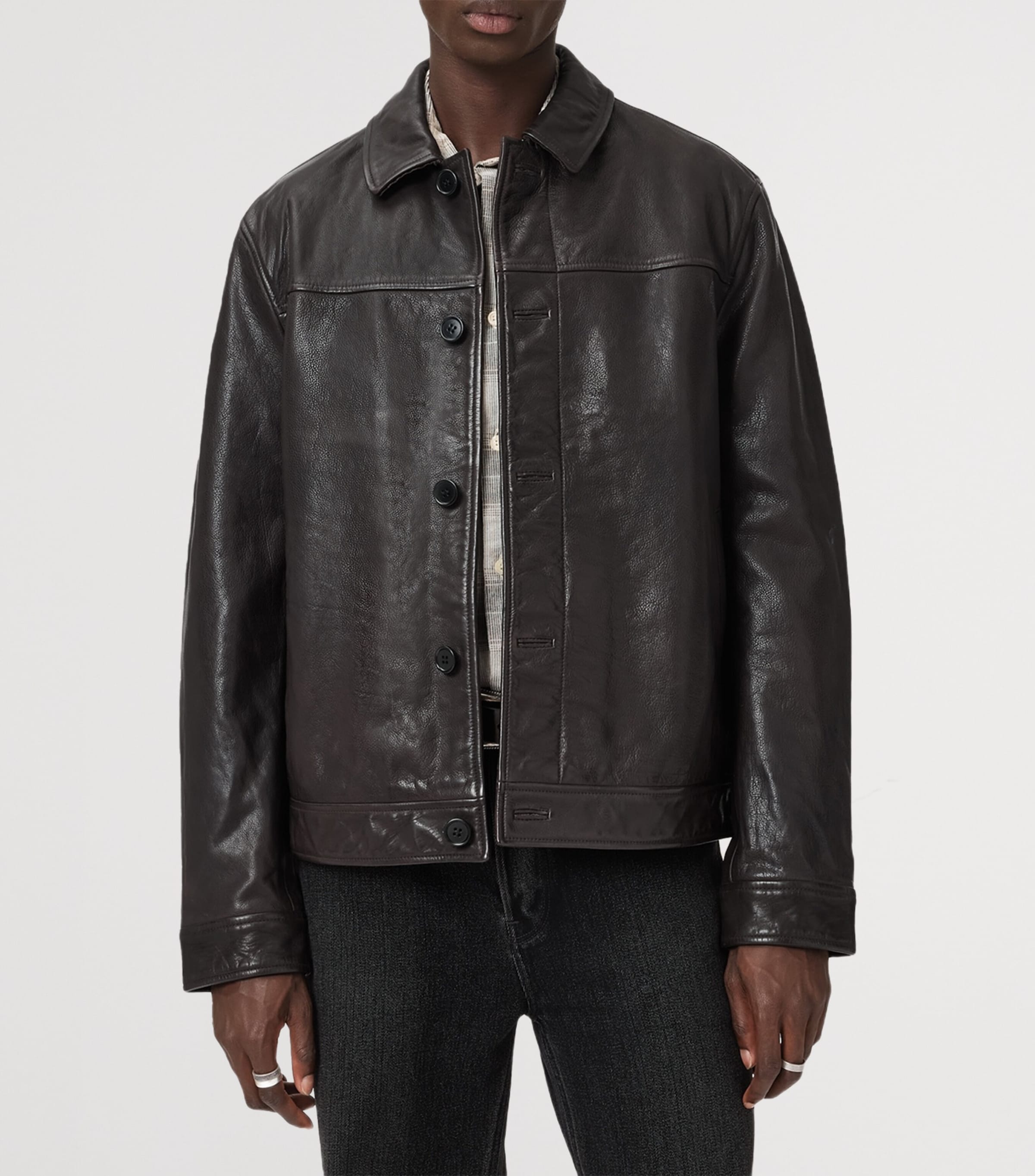 Leather Nates Jacket TRAIL BROWN Image 5