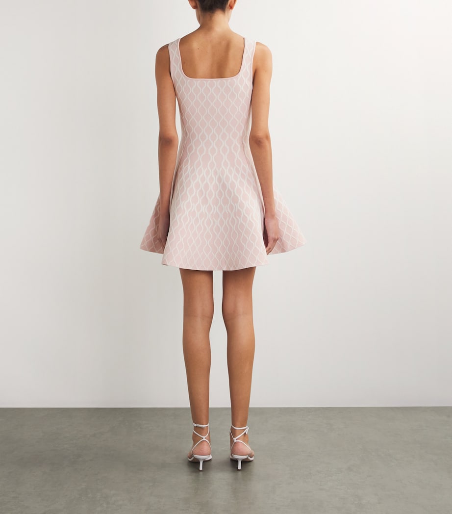 Jacquard-Knit Mini Dress PALE PINK Image 3
