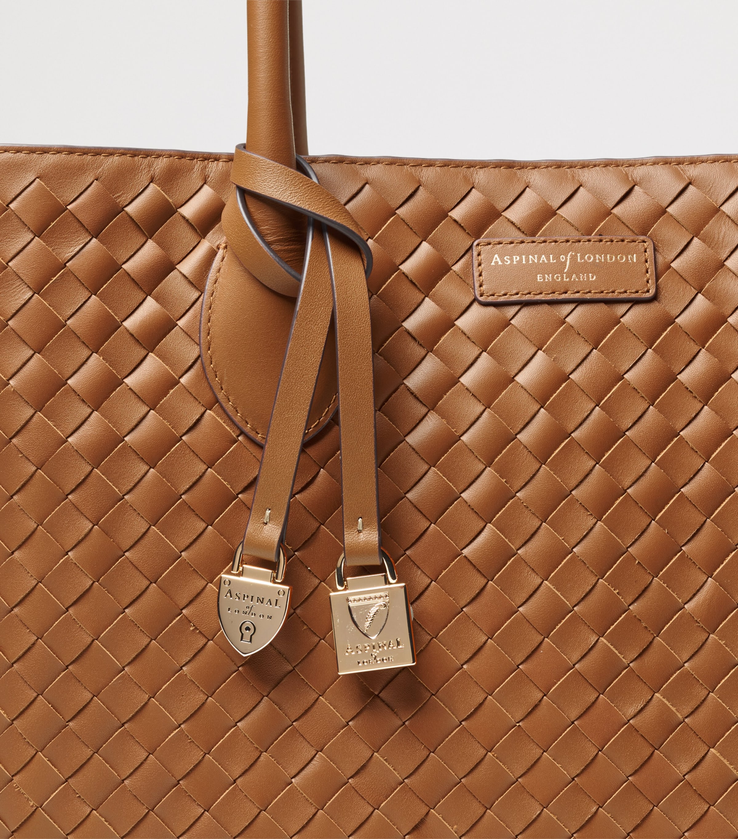 Leather London Tote Bag TAN Image 5