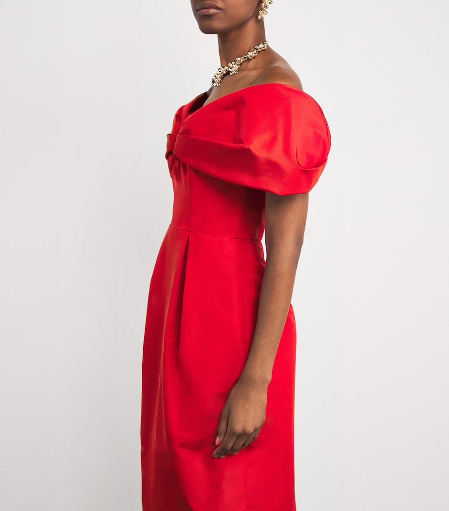 Off-Shoulder Column Dress SCARLET 605 Image 4