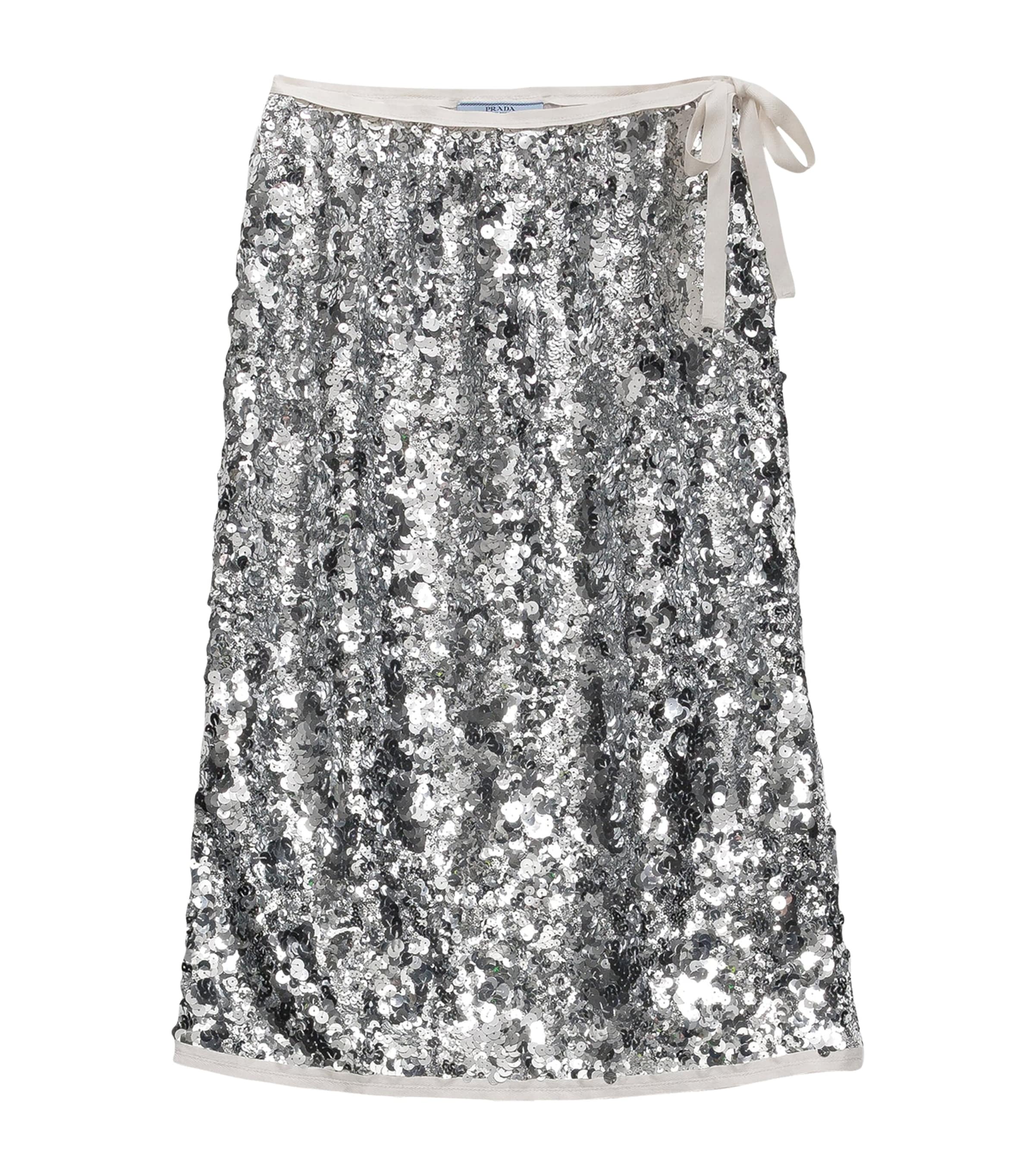 Embroidered Sequin Skirt F0118 Image 1