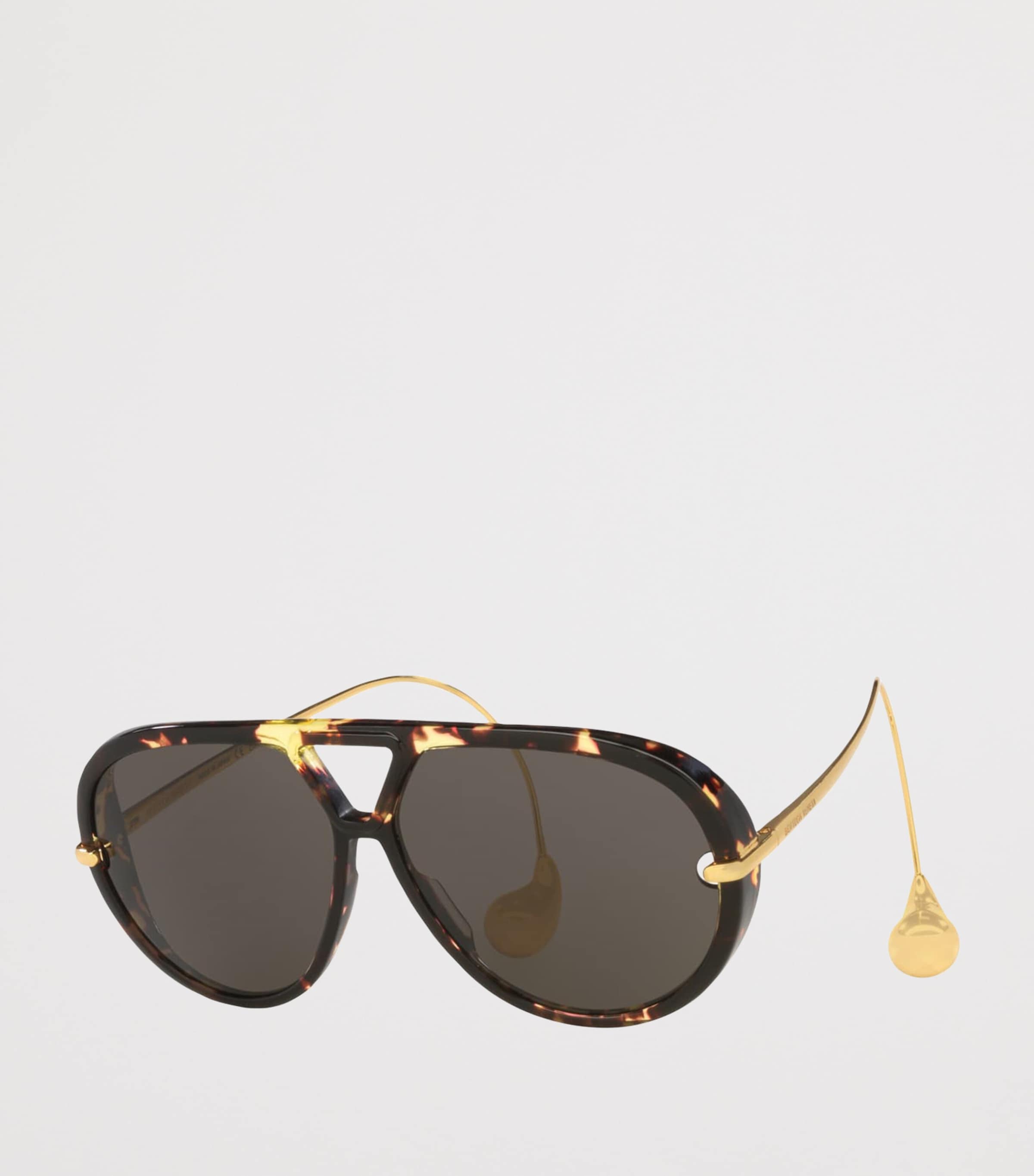 Bottega Veneta Tortoiseshell Aviator Sunglasses Image 2