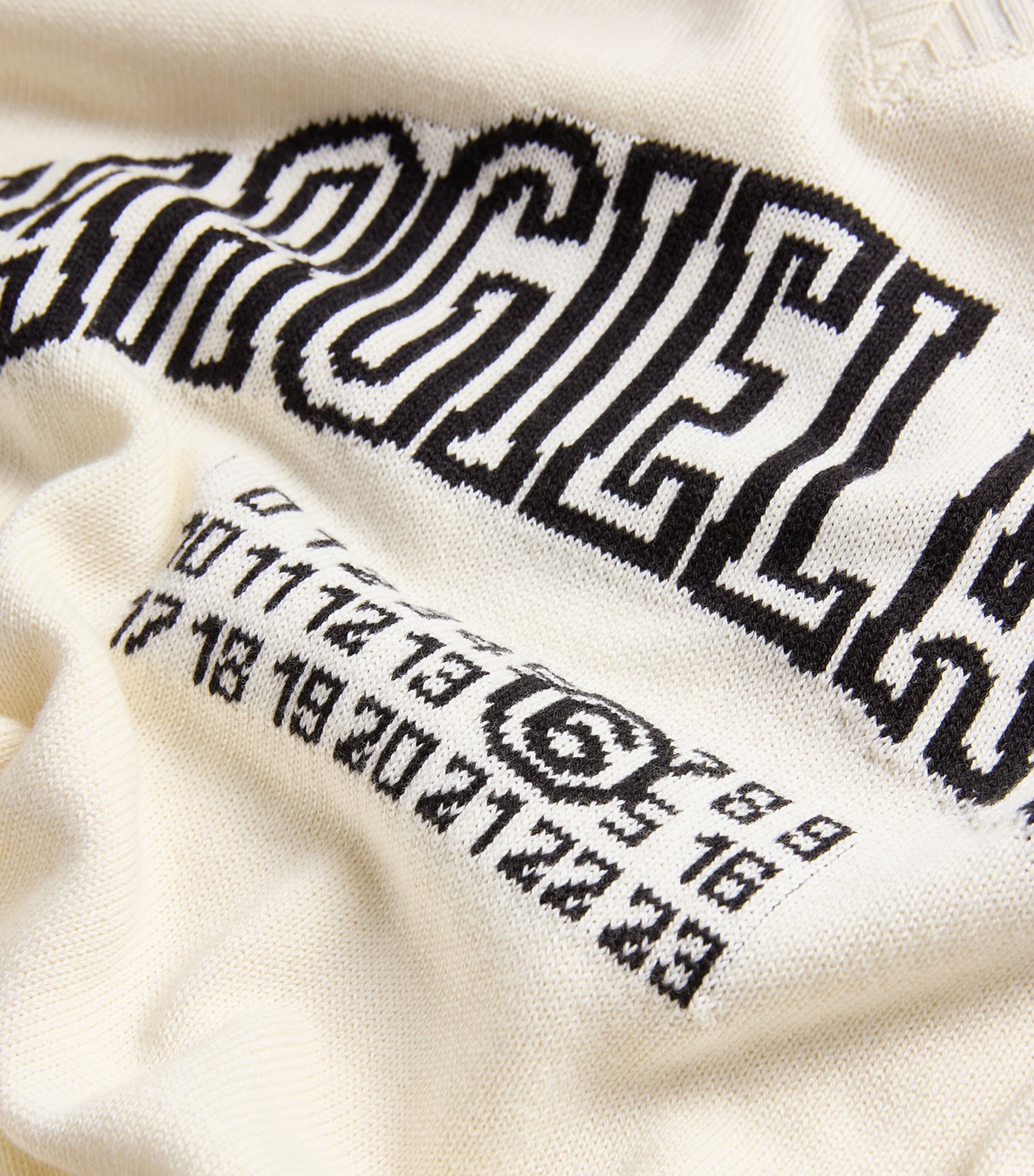 MM6 Maison Margiela Cotton-Wool Varsity Jacquard Sweater