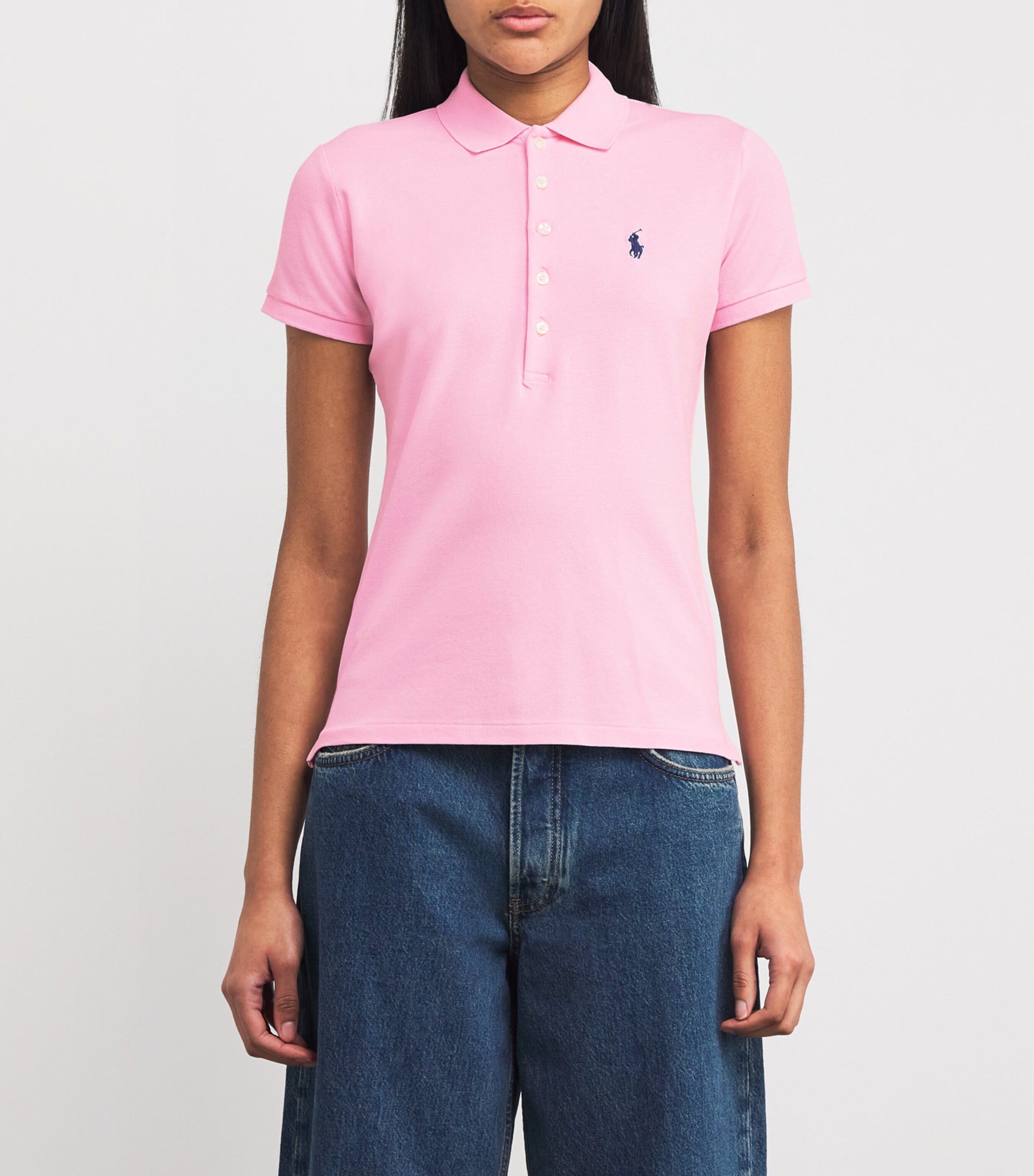 Stretch-Cotton Julie Polo Shirt COUNTRY CLUB PINK Image 3