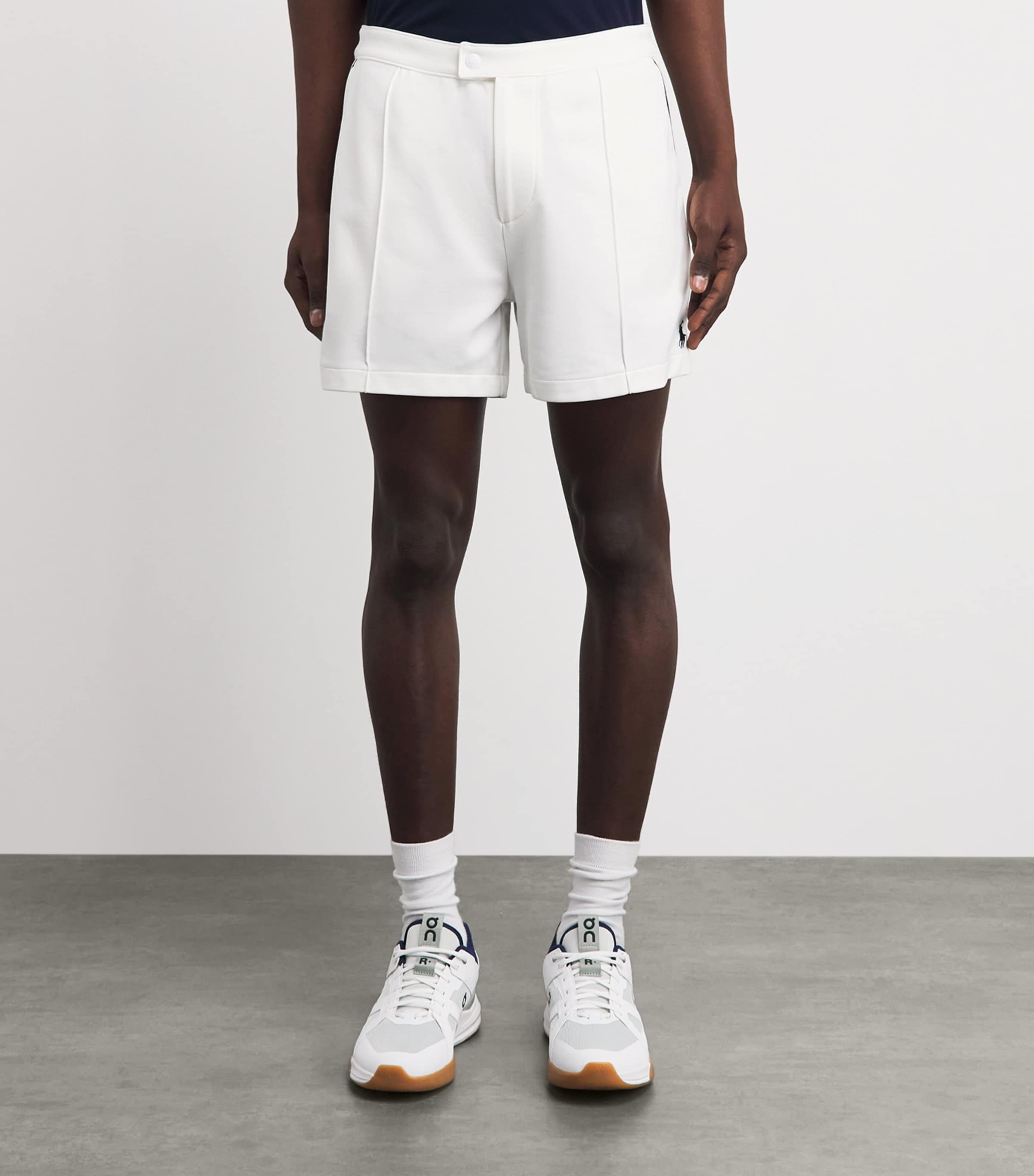 RLX Ralph Lauren Mens Tricot Sports Shorts Ceramic White Image 4