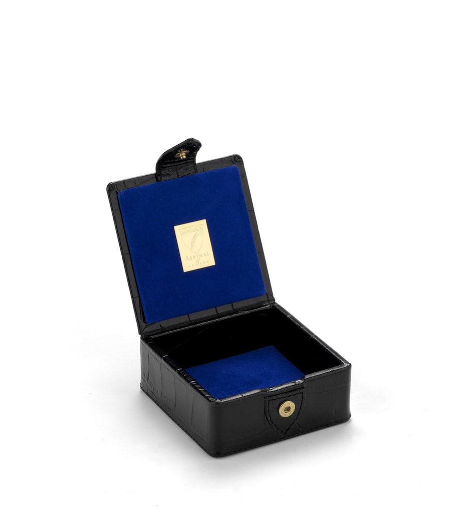 Small Leather Stud Box BLACK Image 1