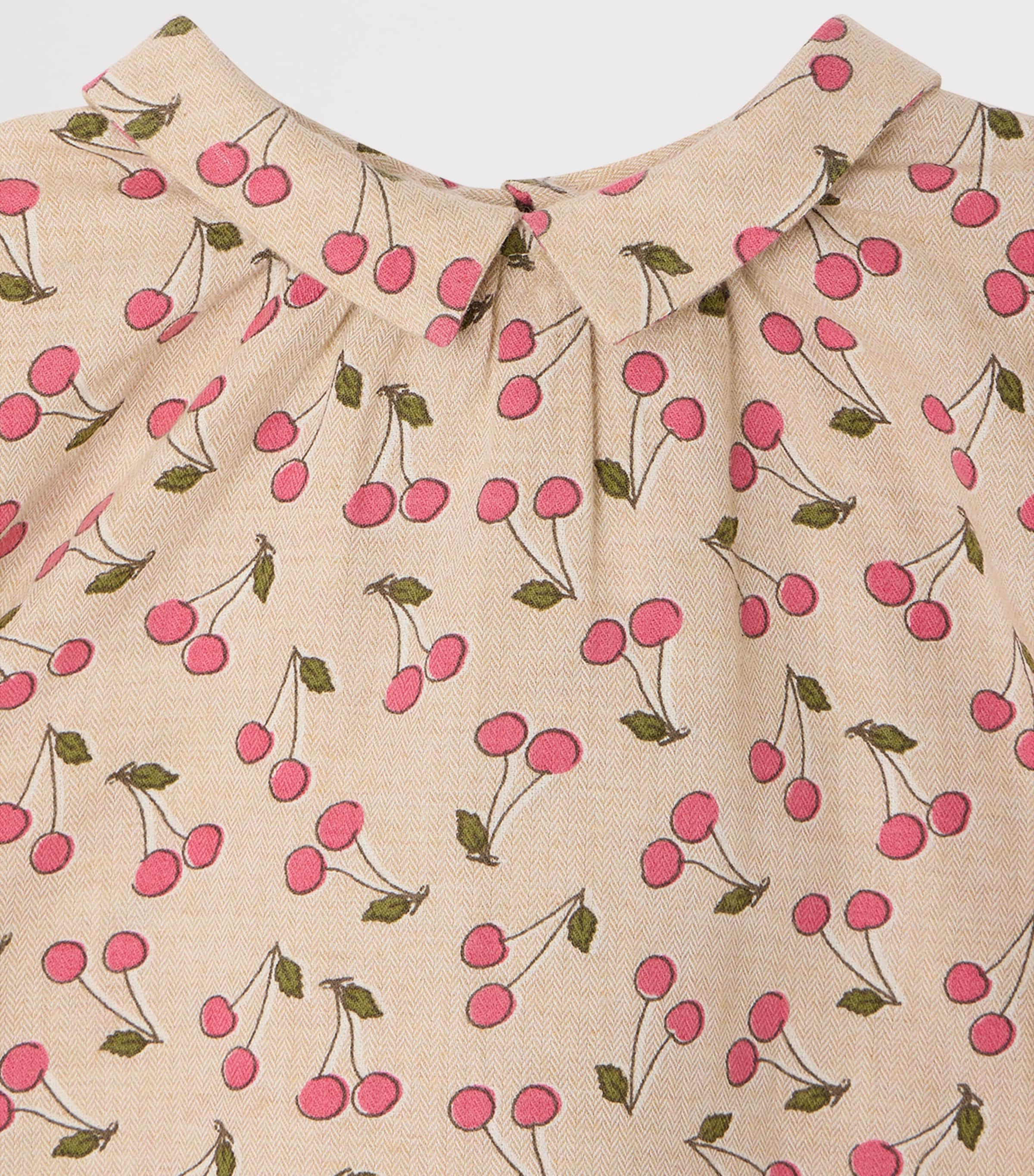 Bonpoint Cotton Cherry Print Blouse (6-18 Months) Imp Mastic Image 3