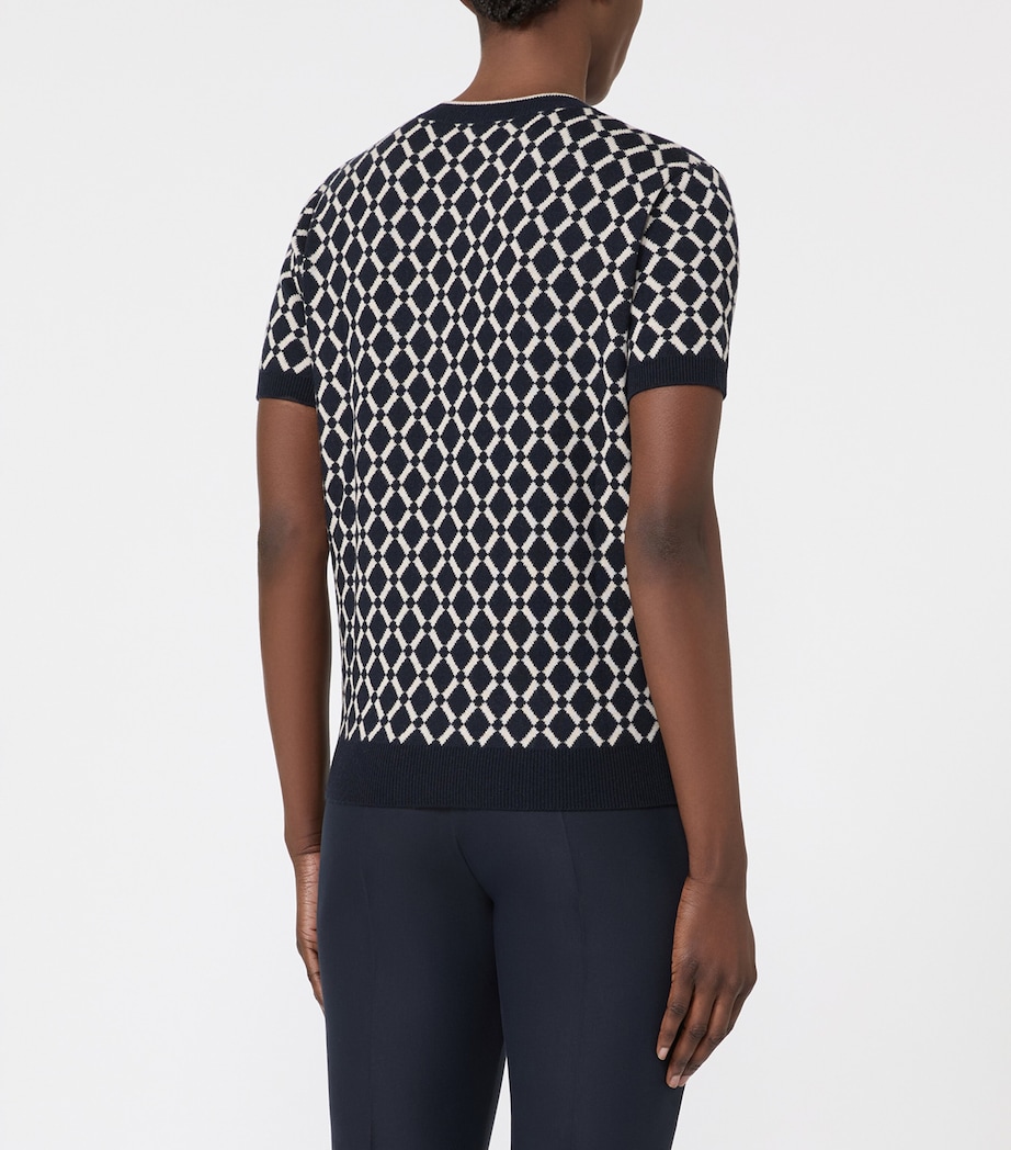 Wool Short-Sleeve Sweater ULTRAMARINE Image 4