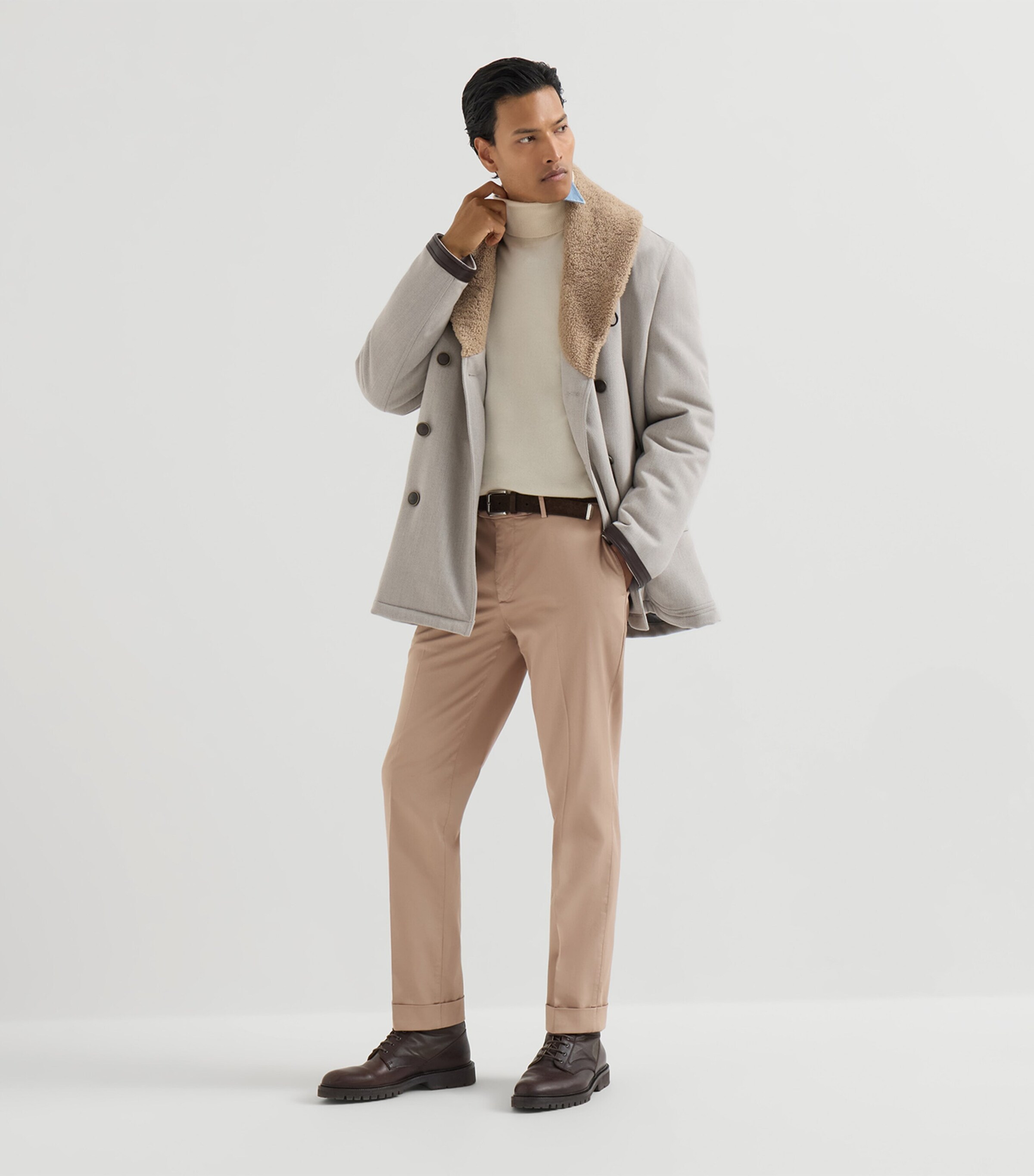 Brunello Cucinelli Mens Pima Cotton Comfort Gabardine Trousers Image 2