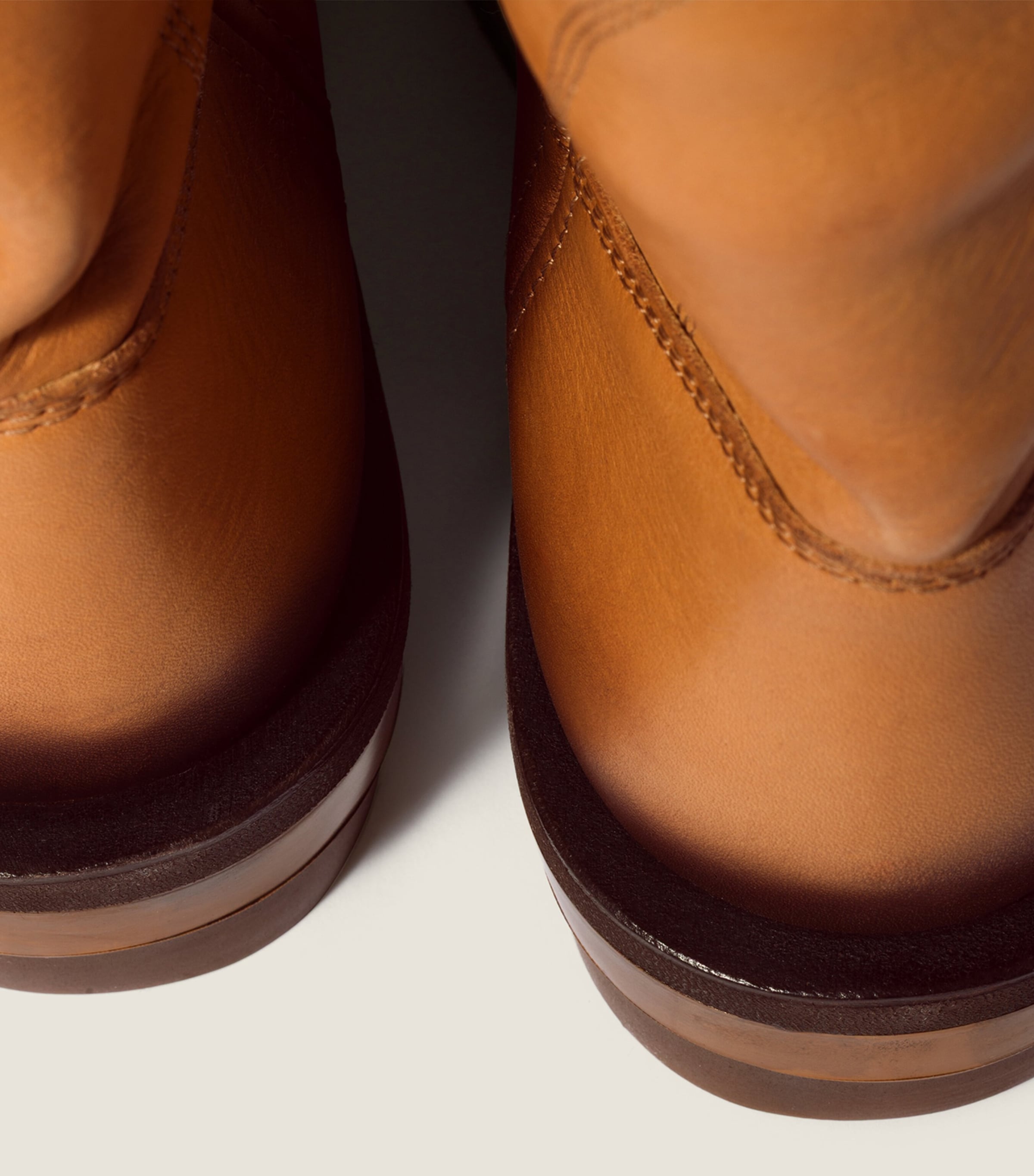 Miu Miu Leather Slouched Boots Brown Image 5
