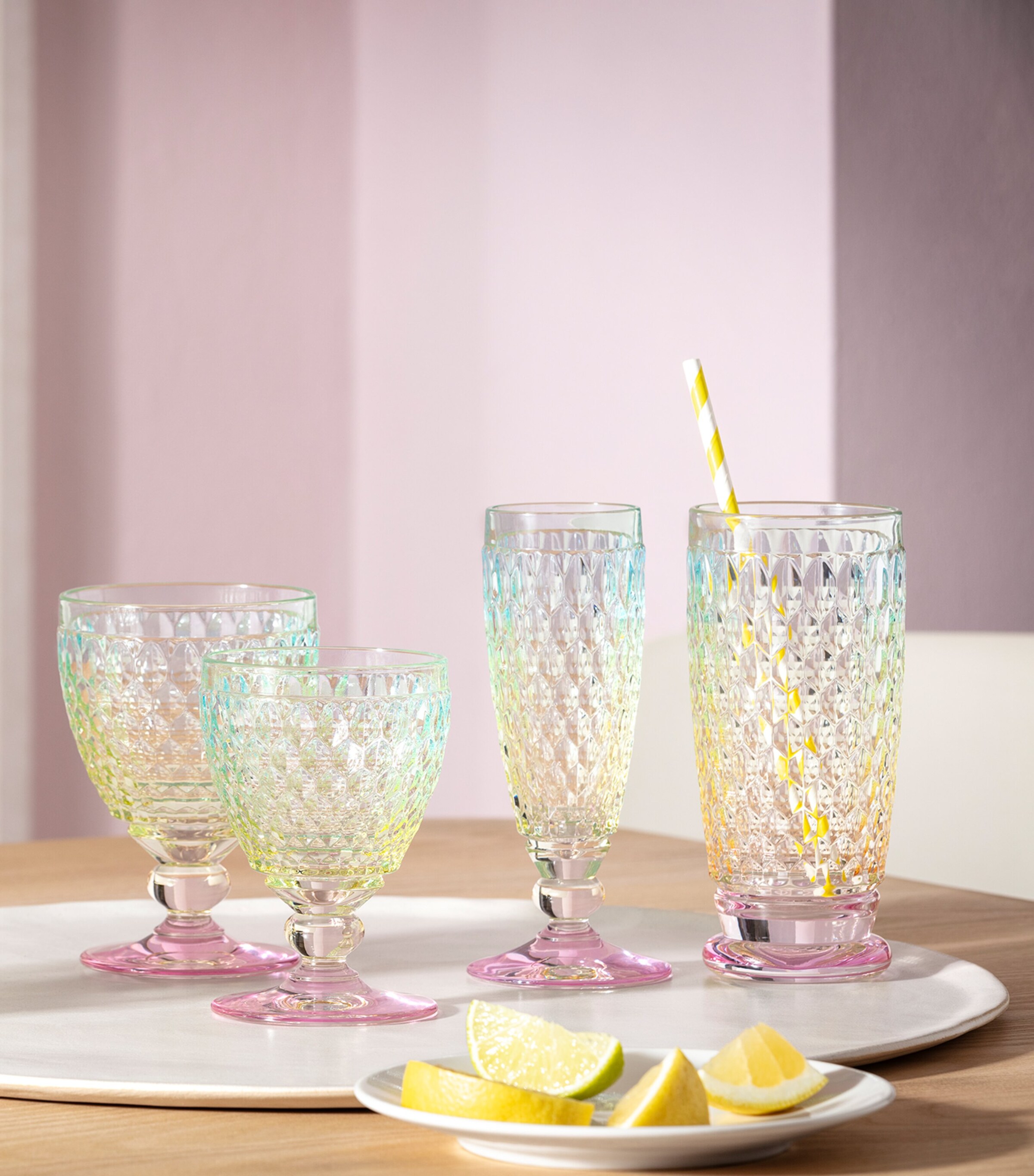 Set of 4 Boston Pearl Highball Tumblers (300ml) MULTI Image 4